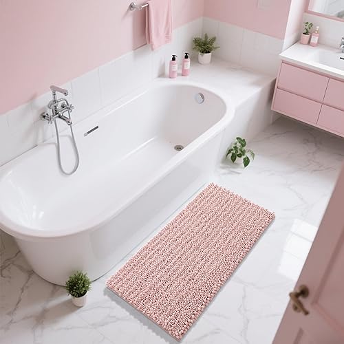 Miniatura 269 de Yimobra - Tapete de baño largo de felpilla, grande de 55.1 x 24 pulgadas, microfibra gruesa, absorbente, extrasuave, antideslizante, peludo, lavable