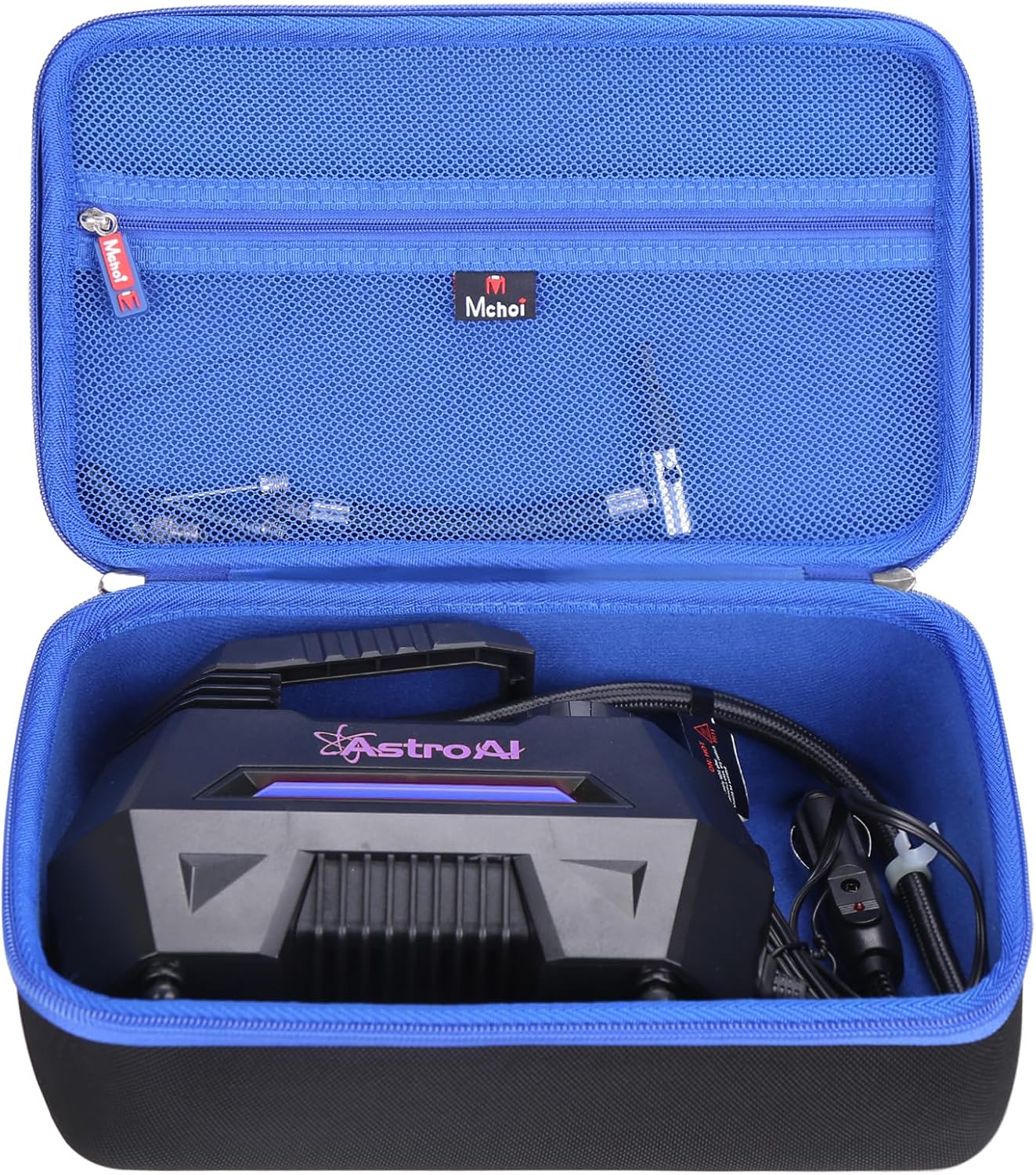 Mchoi Hard Travel Case Compatible with AstroAI Air Compressor Tire Inflator Portable Air Pump, Case Only (Blue) - Image 2