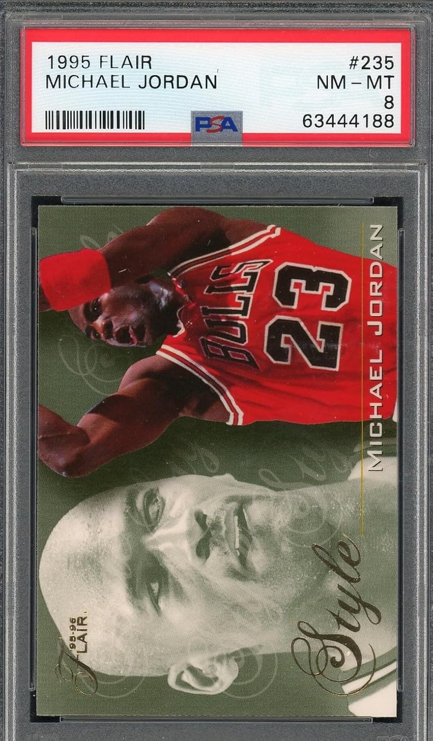 Michael Jordan 1995 Flair Basketball Card #235 Graded PSA 8