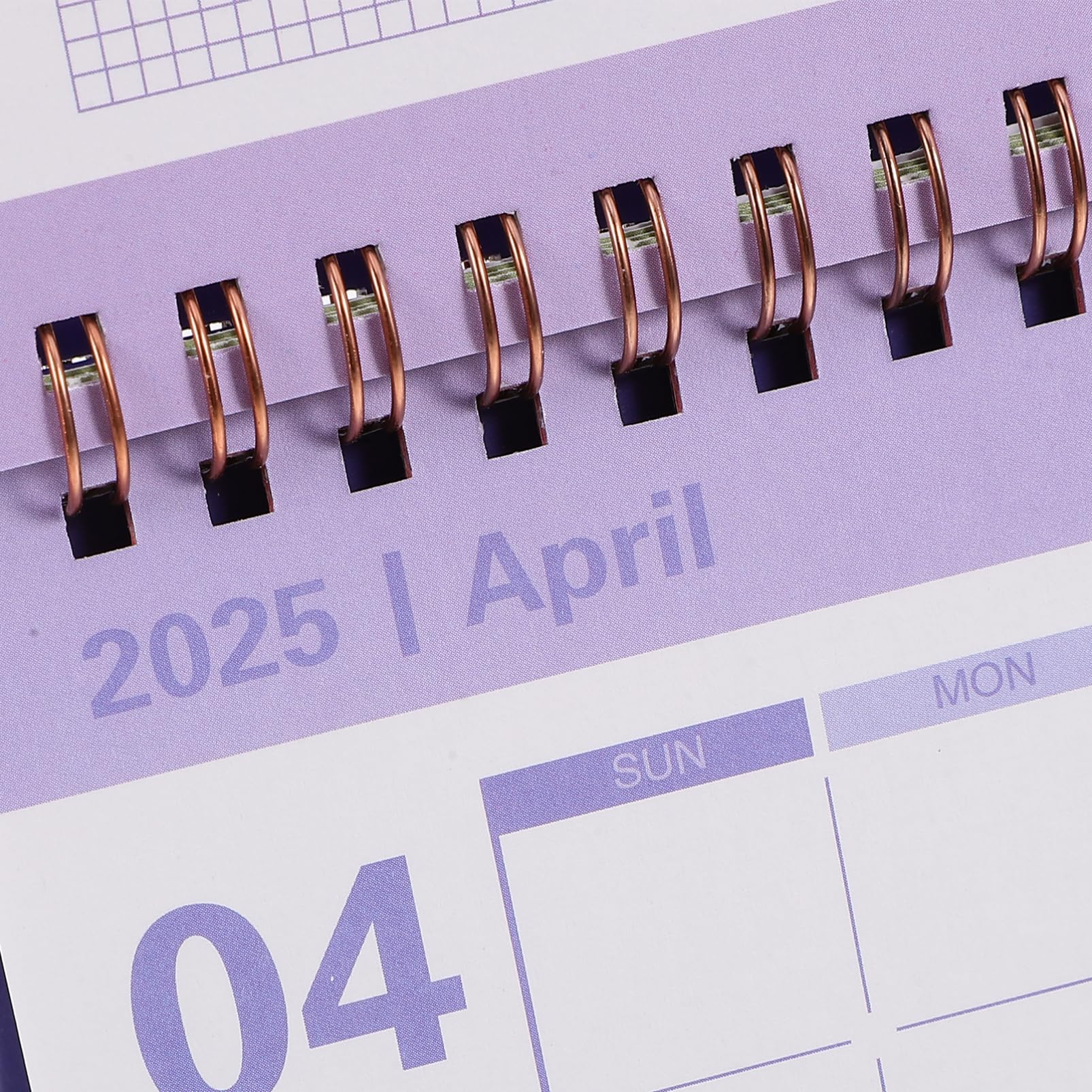 DEARMAMY English Version of the Calendar 2025 Desktop Calendar for Office and Home Compact Spiral Binding Design for Easy Organization - Image 3