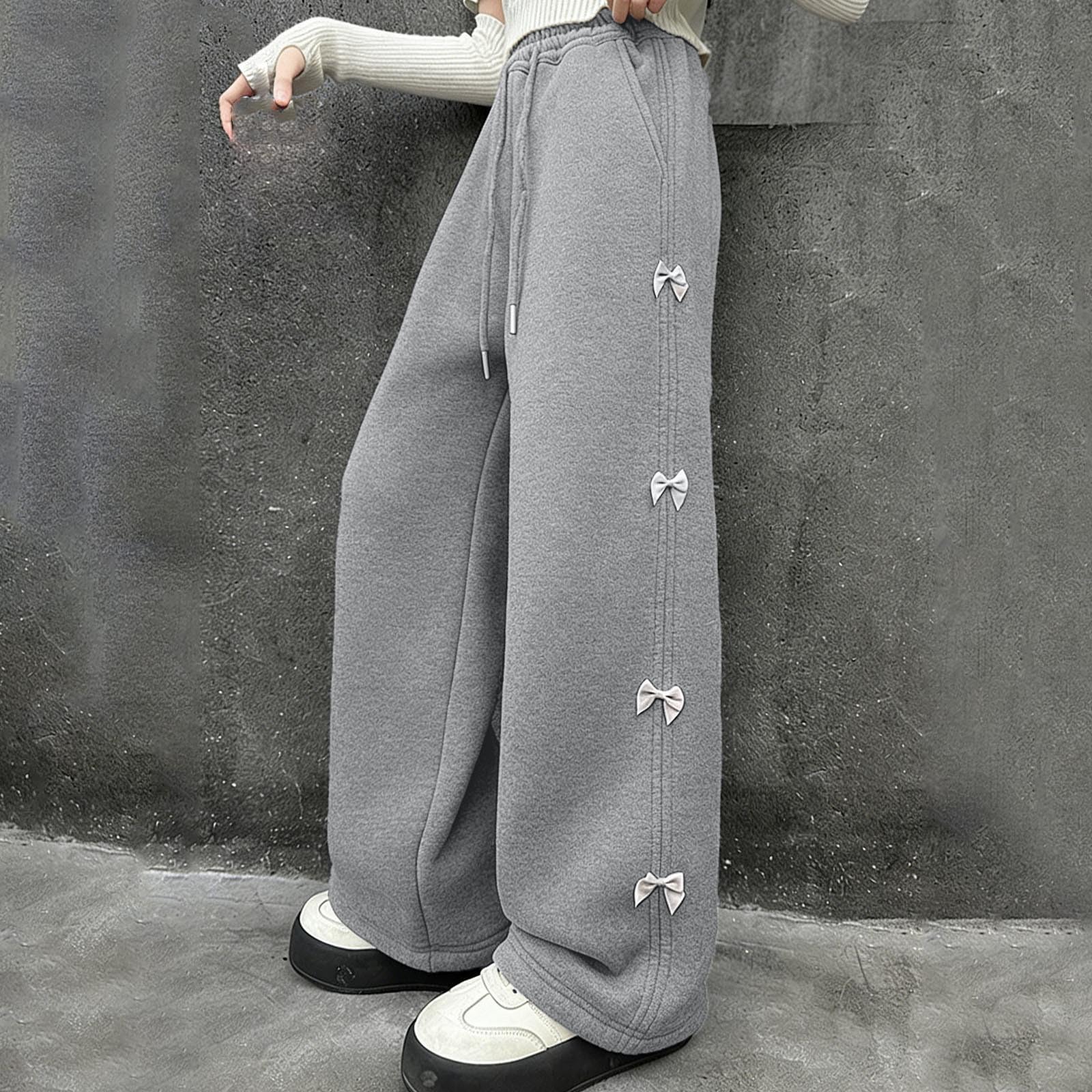 Jogginghose Mädchen Straight Sweatpants Loose Sporthose Atmungsaktiv Elastischem Bund Baggy Hose Lässige Freizeithose Einfarbig Teenager Gummibund Outdoorhose Sommer Kinder 5-16 Jahre