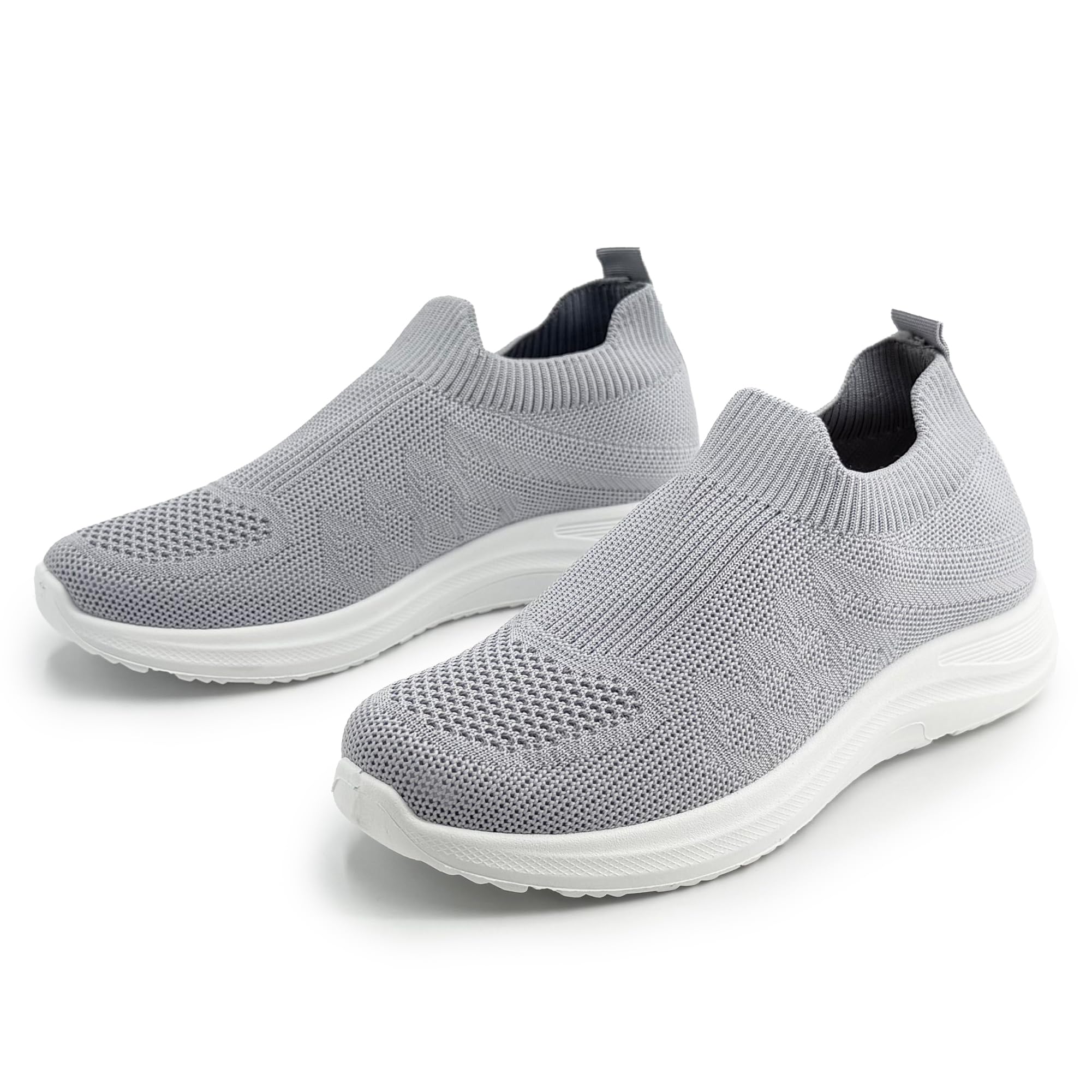 JOMIX Scarpe Slip On Donna Traspiranti in Maglia Elasticizzata Sneakers Casual Senza Lacci per Camminare Tempo Libero Viaggio Lavoro Leggere con Soletta Memoria Morbida Comoda