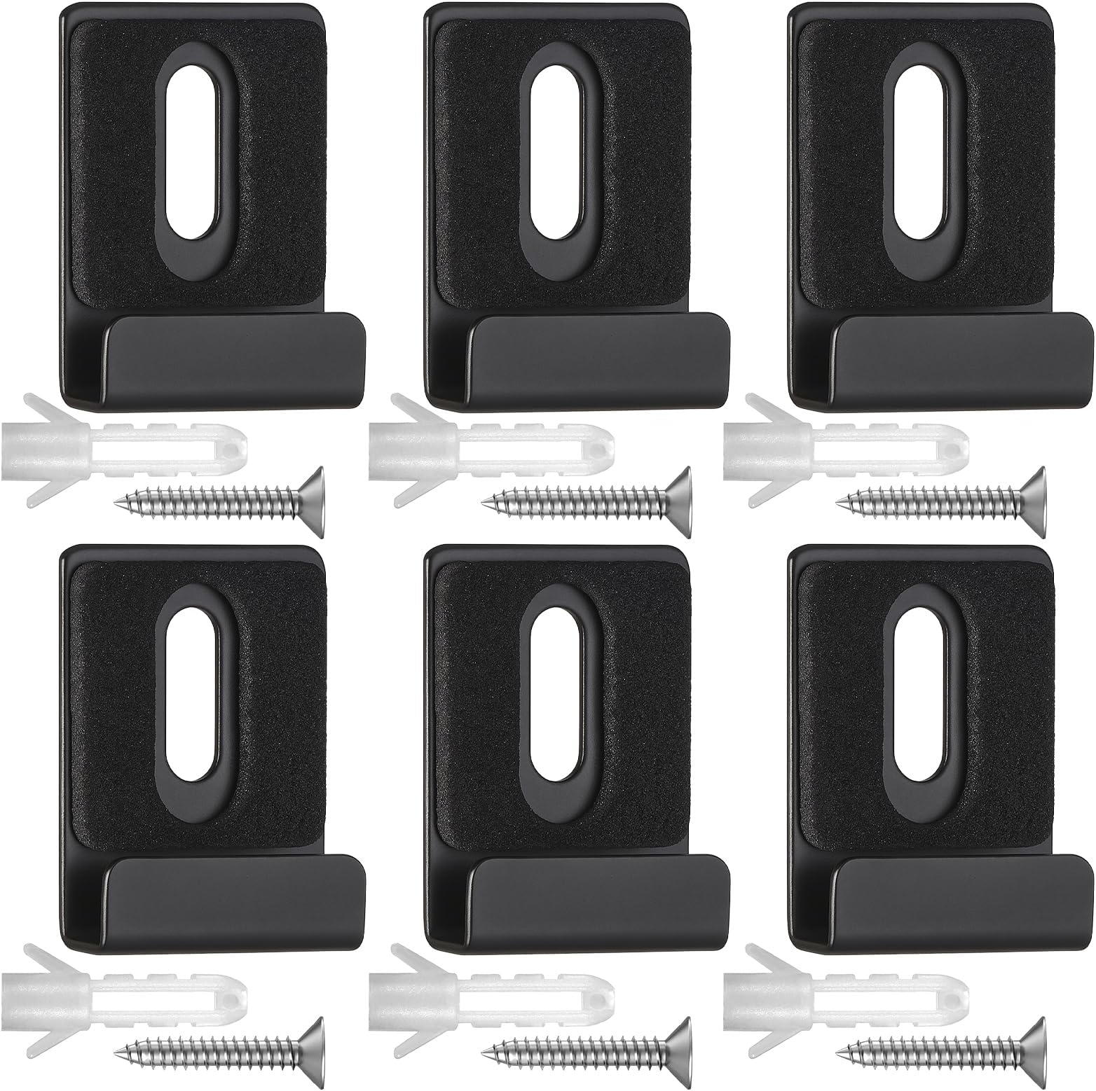 6 PCS Mirror Holder Clips Kit, Metal Wall Mounting Hardware Kit for Mirrors, Picture Frames with Screws, Ceramic Wall Display, Tile Hanger Brackets Hook