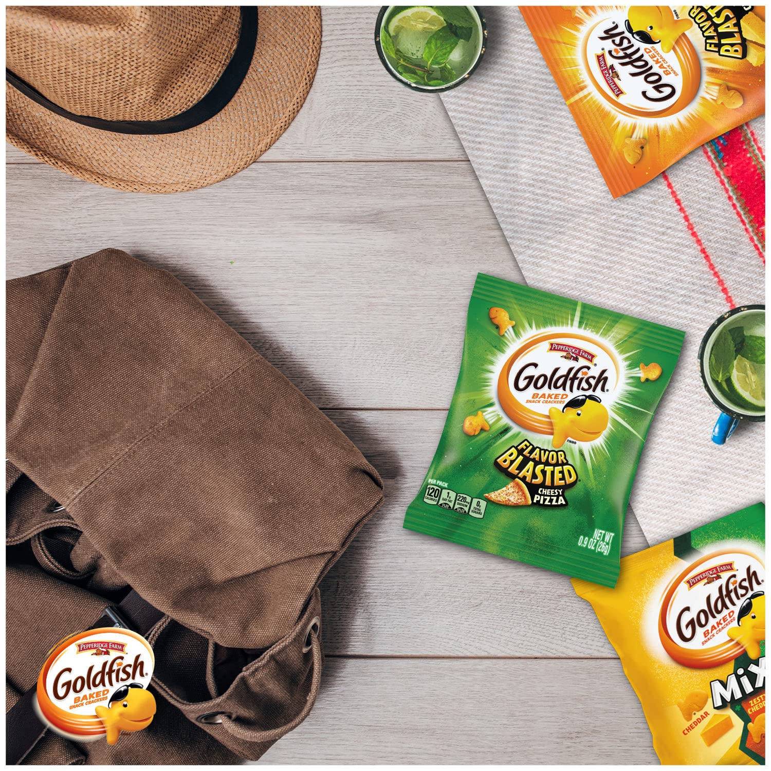 Goldfish Bold Mix Crackers with Cheesy Goldfish Mix, Flavor Blasted