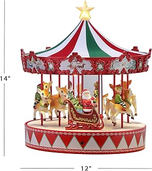レトロ な クリスマス　飾り holiday carousel yse-xsolg21-abm.jpg