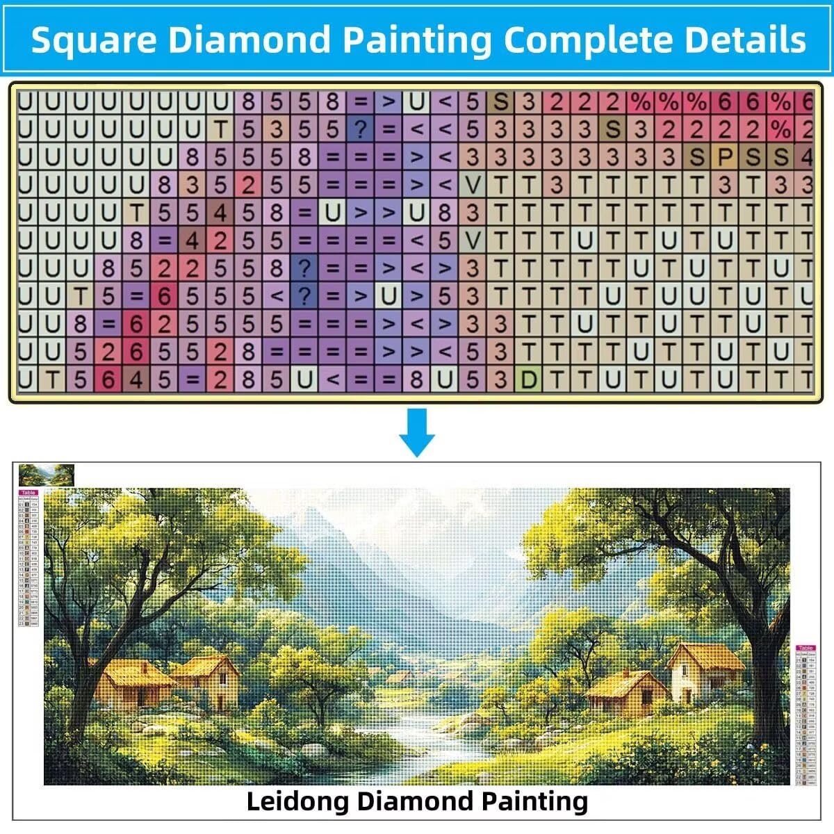 5D DIY diamentowe malowanie kompletny zestaw, strumień, obrazy kampanii do malowania diamentami zestaw, spędzanie czasu dla dorosłych diamentowa dekoracja ścienna do domu 80 x 200 cm 58Y-13903