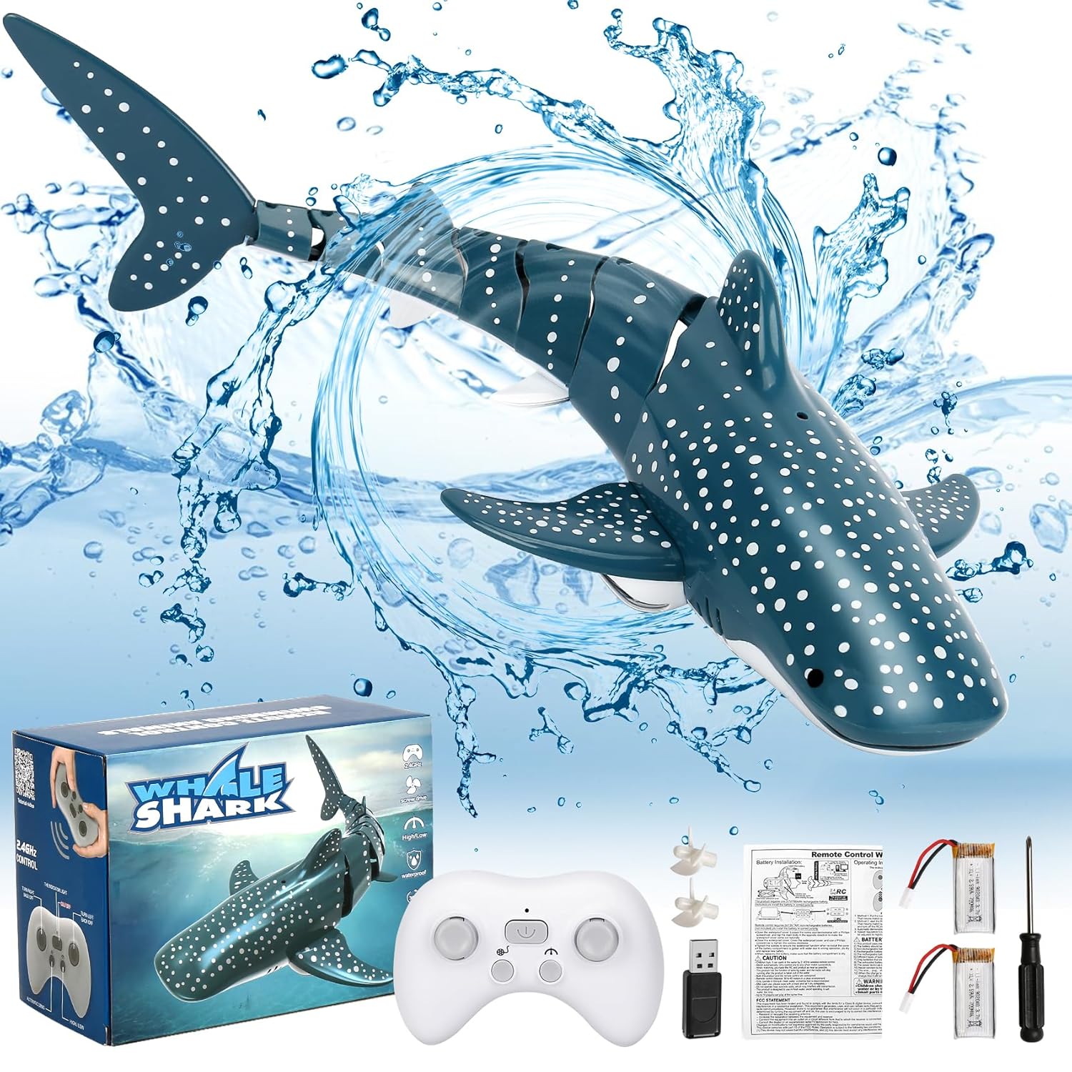 Gearroot Newest Remote Control Shark Toys, 118 Scale High Simulation