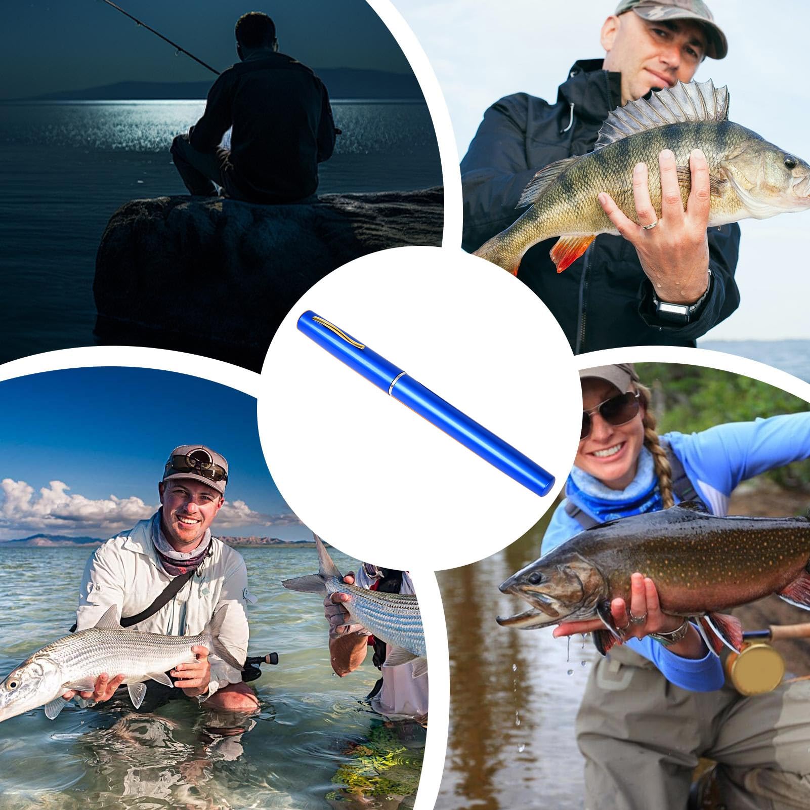 Fishing Rod | Pen Fishing Rod | Pocket Fishing Rod | Fishing Pole | Travel Fishing Rod | Pen Fishing Rods Pocket Fishing Pen Small Fishing Pole For Hikers Friends Family Birthdays