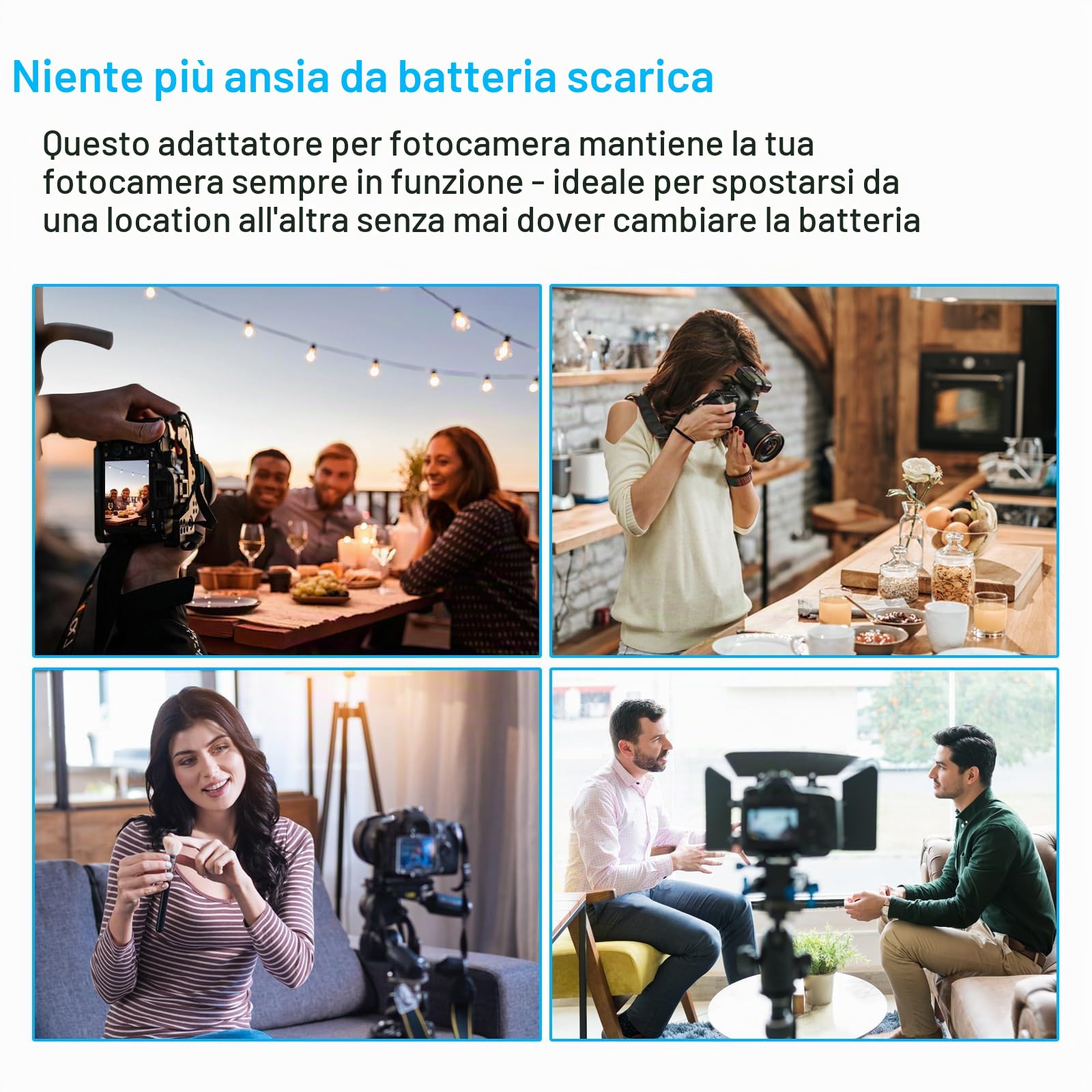 NP-FZ100 - Adattatore di alimentazione a batteria fittizio per Sony FX3/A7S III/A7 IV/A7R V/A1/A9 II/FX30/A6700/ZV-E1/ZV-E10 II - Alimentatore di rete continua per studio live streaming e scatti a