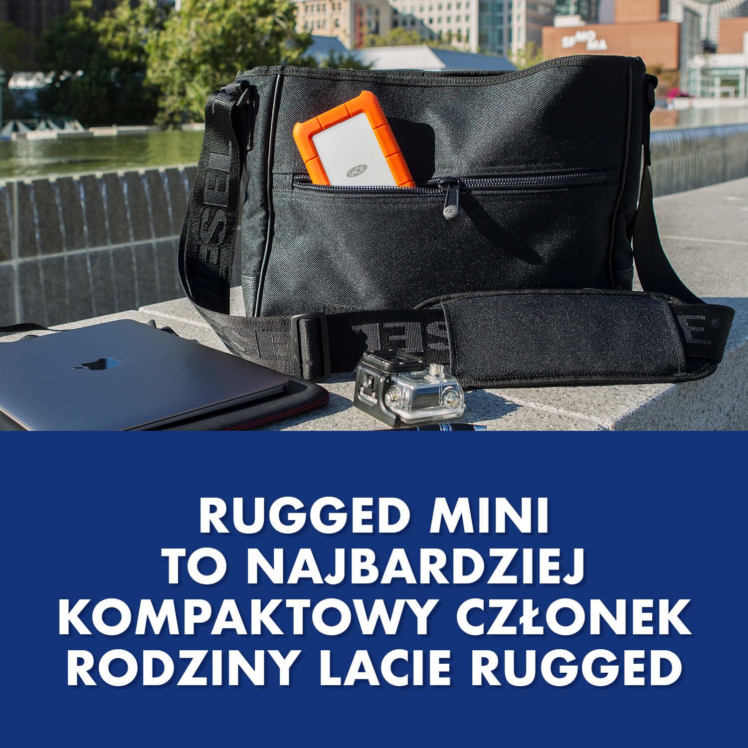 LaCie Rugged Mini 4TB, Zewnętrzny dysk twardy przenośny, 2.5", PC Mac iPad & iPhone, Data Rescue Service (LAC9000633)