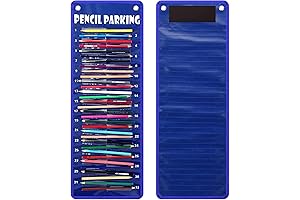 Classroom Pencil Dispenser Colorful - Nylon Pencil Pocket Chart Organizer