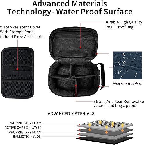 Miniatura 8 de IDEATECH Caja de almacenamiento a prueba de olores, contenedores a prueba de olores con cerradura combinada, bolsa de almacenamiento de viaje sin