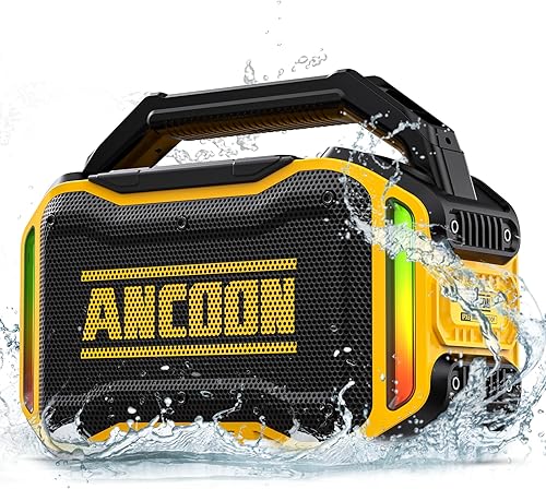 Altavoces Bluetooth Inalámbricos Altavoz de 80 W (pico) con graves, tiempo de reproducción de 20 horas, IPX6 impermeable, altavoces grandes para el