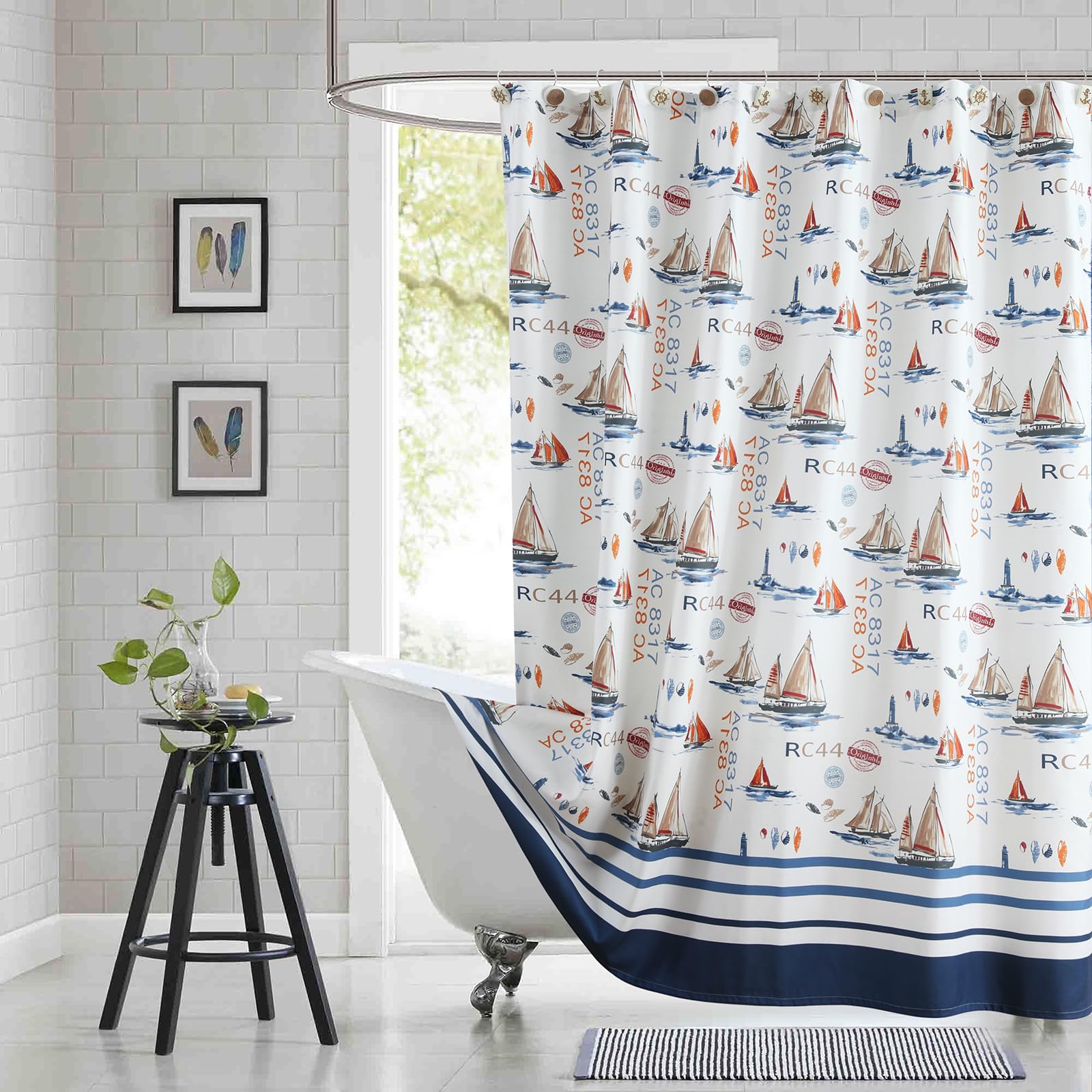 50% Off BESTRIPES Extra Long Shower Curtain