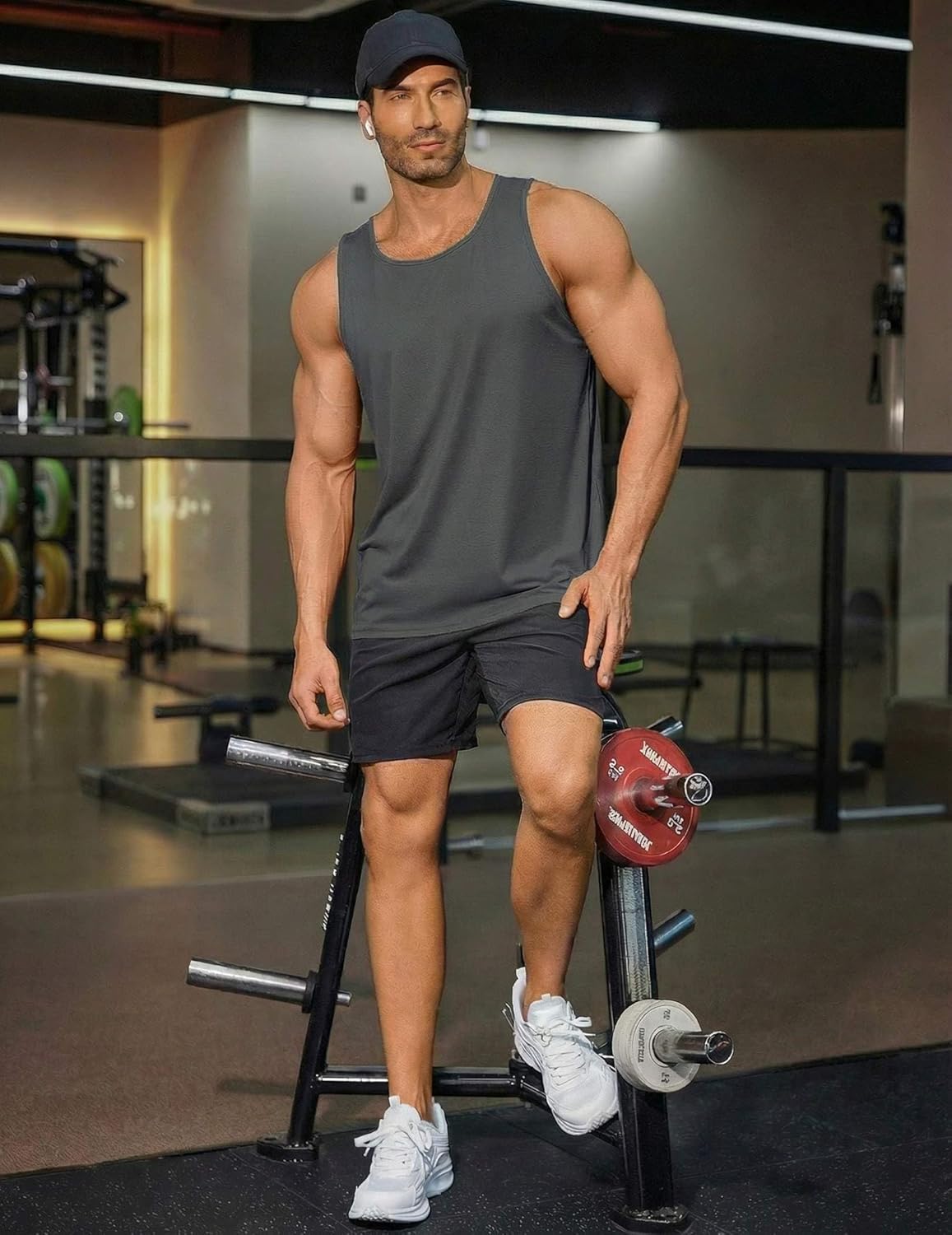 PINSPARK Men's Tank Tops UPF 50+ Quick Dry Sleeveless Athletic Shirts Gym Workout Running Beach Swim Muscle Tee Summer - Image 3