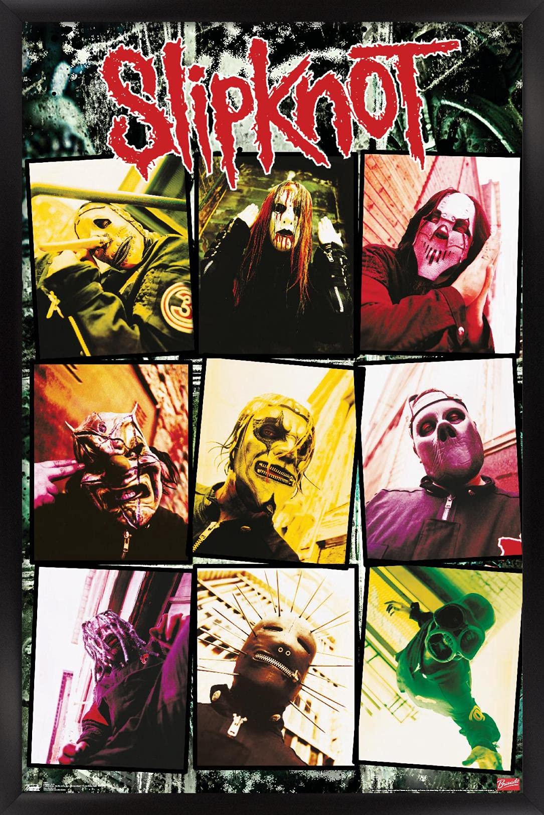 Slipknot - Grid Wall Poster, 22.4L x 14.7W, Black Framed Version