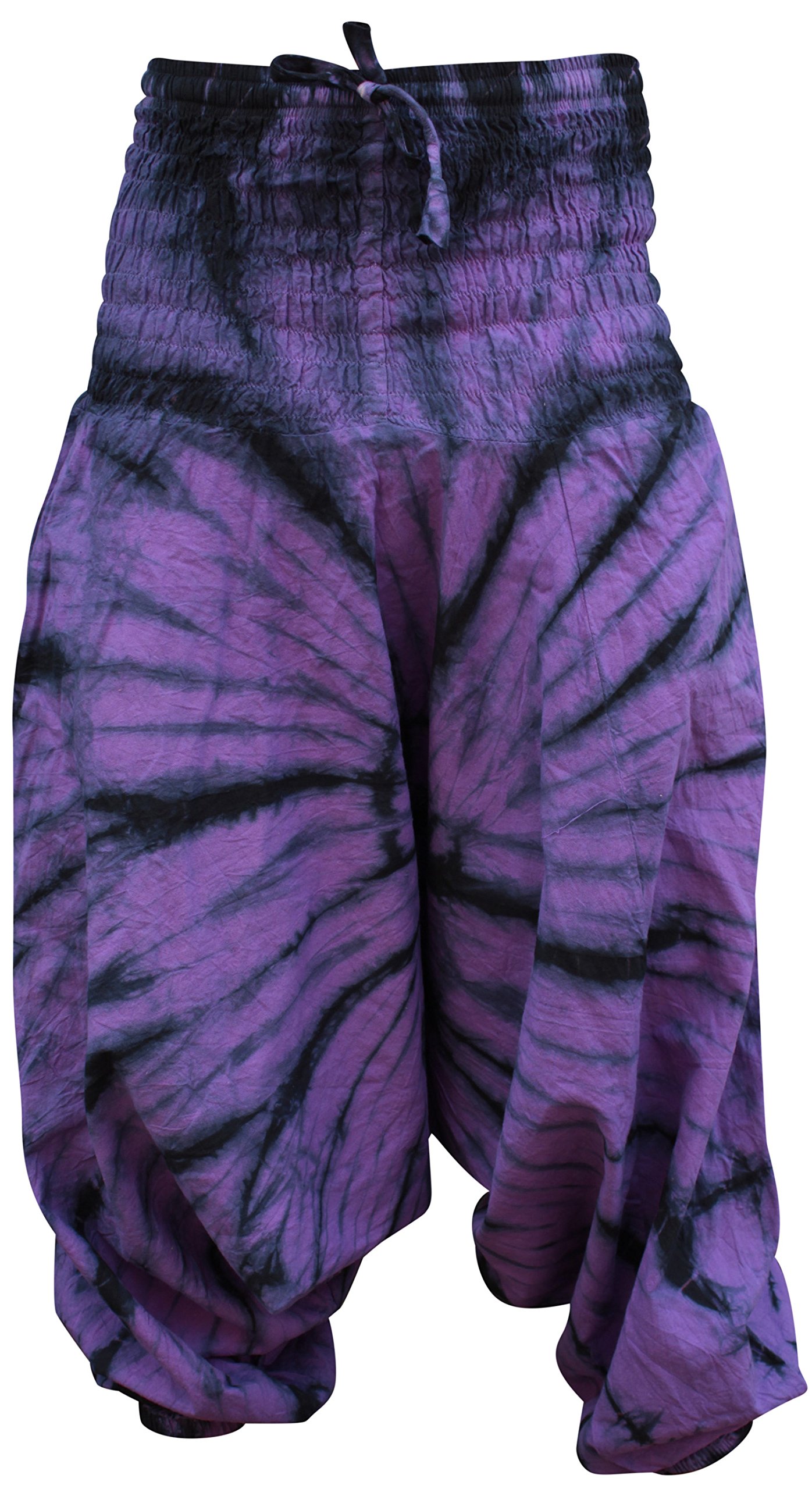 Shopoholic Fashion Pantaloni Harem Colorati con Tintura a Cravatta, Vestiti Hippie Boho più Luminosi e Larghi