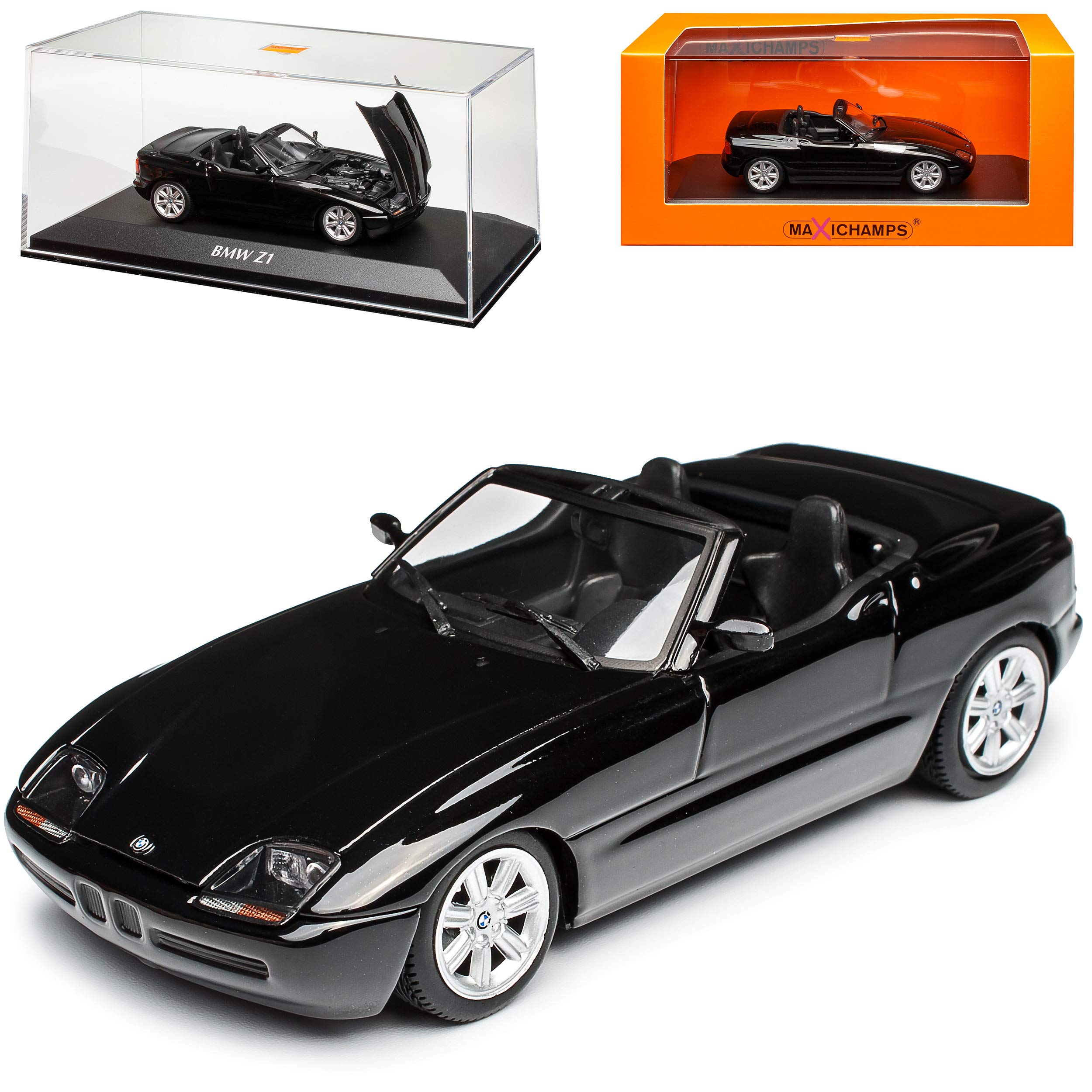 B-M-W Z1 E30 Schwarz 1989-1991 1/43 Minichamps Maxichamps Modell