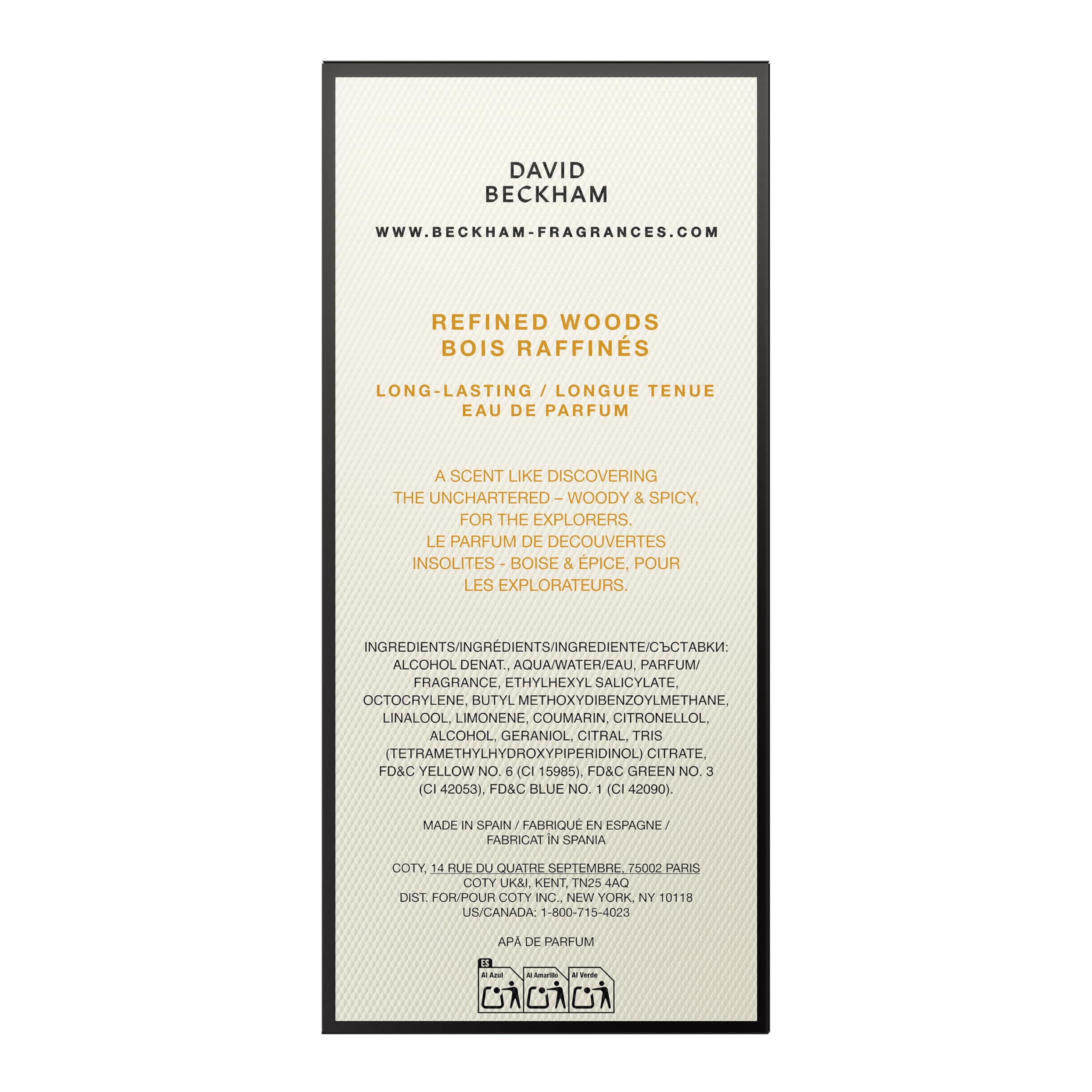 David Beckham, Eau de Perfume Refined Woods, Profumo Uomo, 100 ml