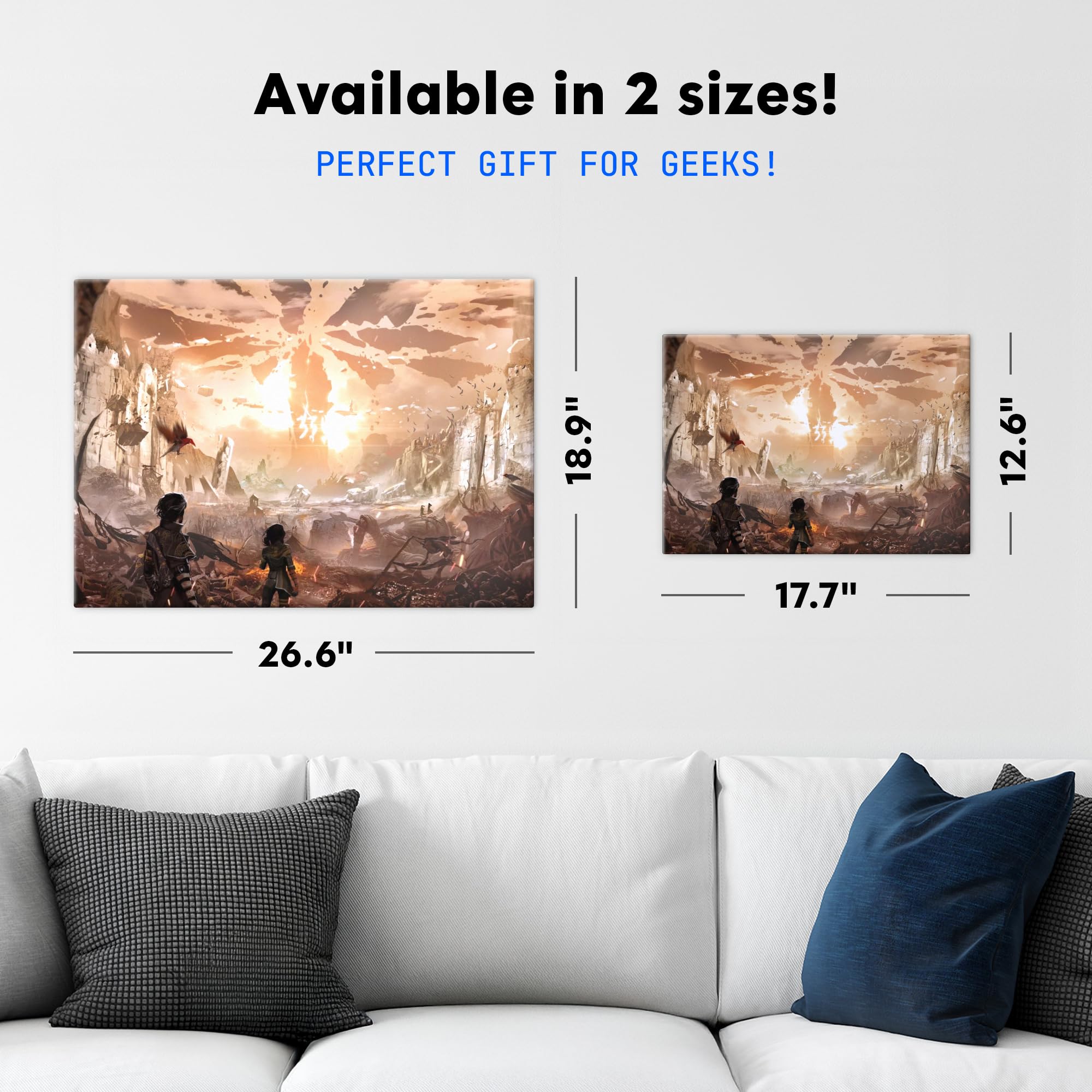 Displate Officiel Clair Obscur: Expedition 33 Poster - Forgotten Battlefield Concept Art - Métallique Fixation Magnétique Licence Officielle Image Affiche de Haute Qualité 45 cm x 32 cm
