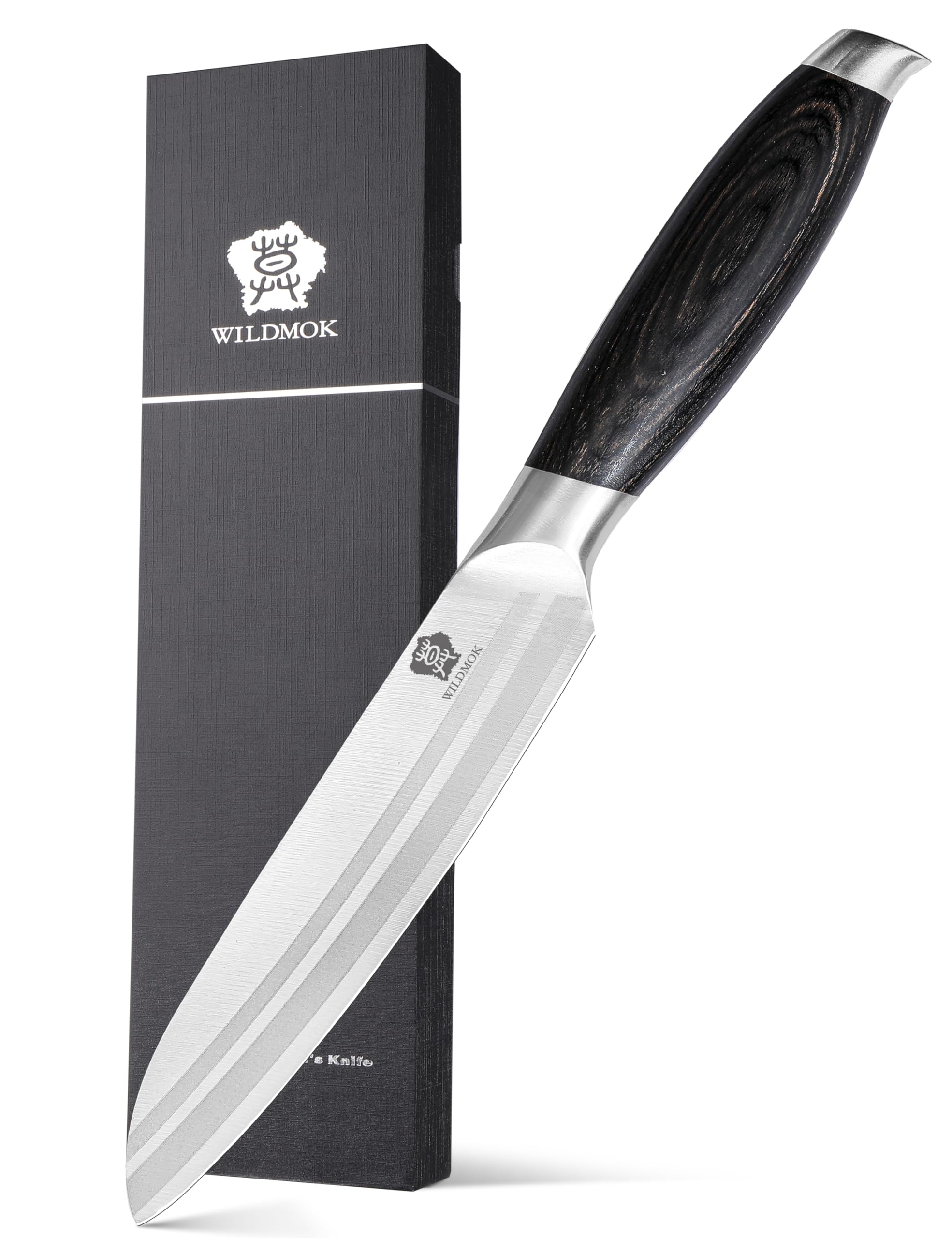 WILDMOK 12,7 cm Allzweckmesser, ultrascharfe kleine Küchenmesser, Obst- und Gemüseschneidemesser – deutscher Stahl und ergonomischer Griff