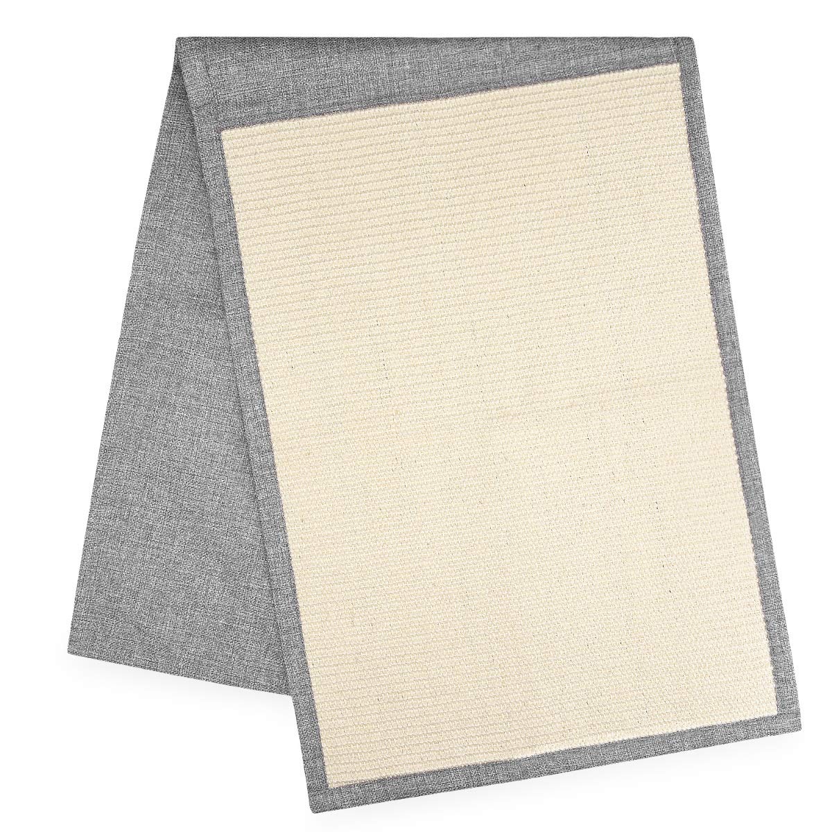 Navaris Tapis Griffoir pour Chats - Protection Canapé Fauteuil Meuble Sol Mur - Tapis en Sisal et Lin - 130 x 45cm - Adapté pour Chat Chaton Chien