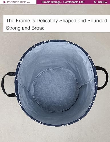 Miniatura 5 de Cesta de Ropa Sucia Grande de Tela de Lona Ligera Cesta de AlmacenamientoOrganizador de JuguetesRopa Sucia Plegable Impermeable para Dormitorios