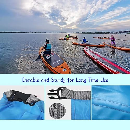 Miniatura 6 de CMCOOPLX Bolsas secas impermeables de 10L20L40L70L, almacenamiento ligero de canoa para kayak, rafting, canoa, senderismo, camping, viajes, pesca,