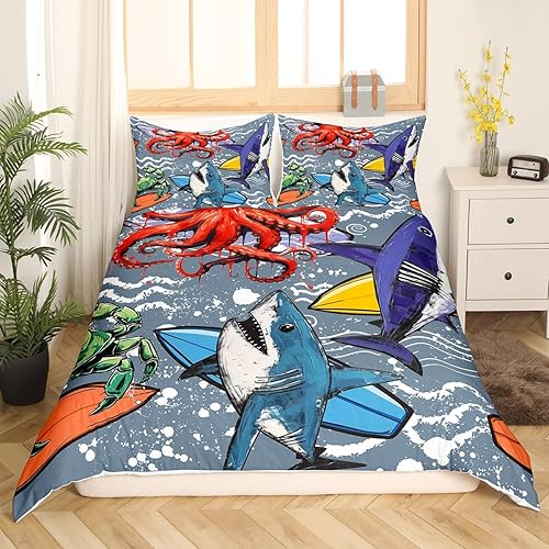 Miniatura 195 de Feelyou Juego de funda de edredón con estampado floral en 3D para niñas y niñas, elegante, con estampado floral morado, romántico, con purpurina