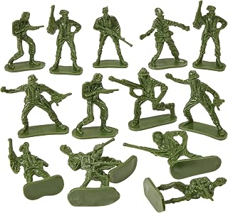 Playbees 144 Pieces Toy Soldiers Multiple Poses for Boys Plastic Army Men Action Figures Detailed and Balanced Mini Army Men Military Themed Parties Perfect for Pretend Play Cake Decorations