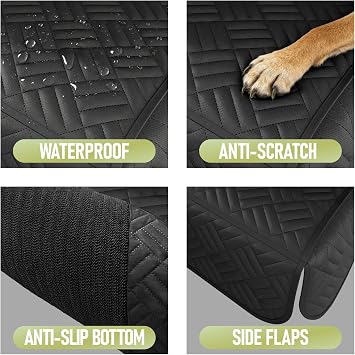 Dog Car Seat Cover for Back Seat, Waterproof 600D Oxford Protector