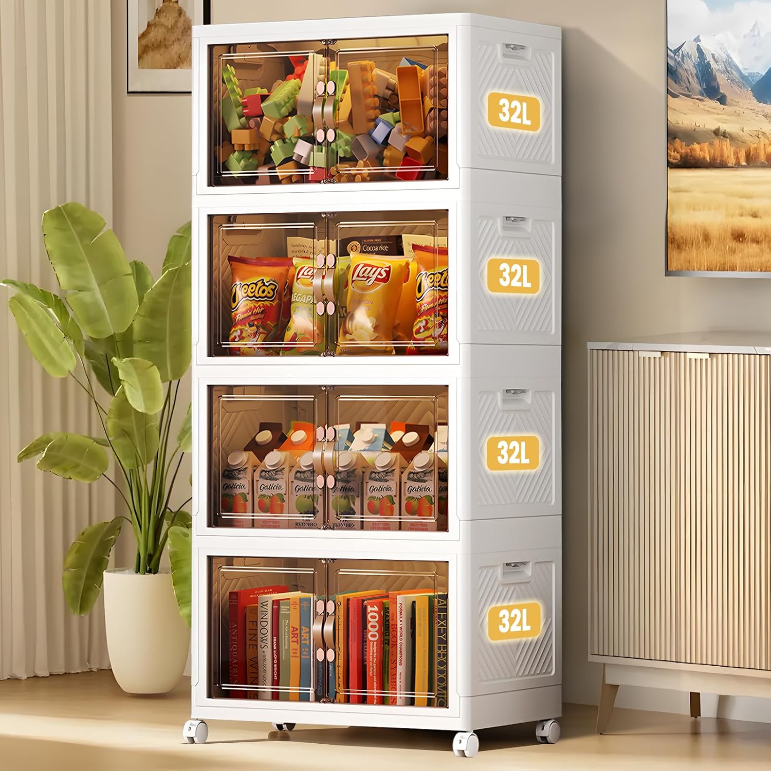 Pimotti Deckel Pizzaballenbox mit 30 x 40 x 12 cm, für Kunststoffbehälter für Pizzateig, für Stapelbehälter, für Gärbox