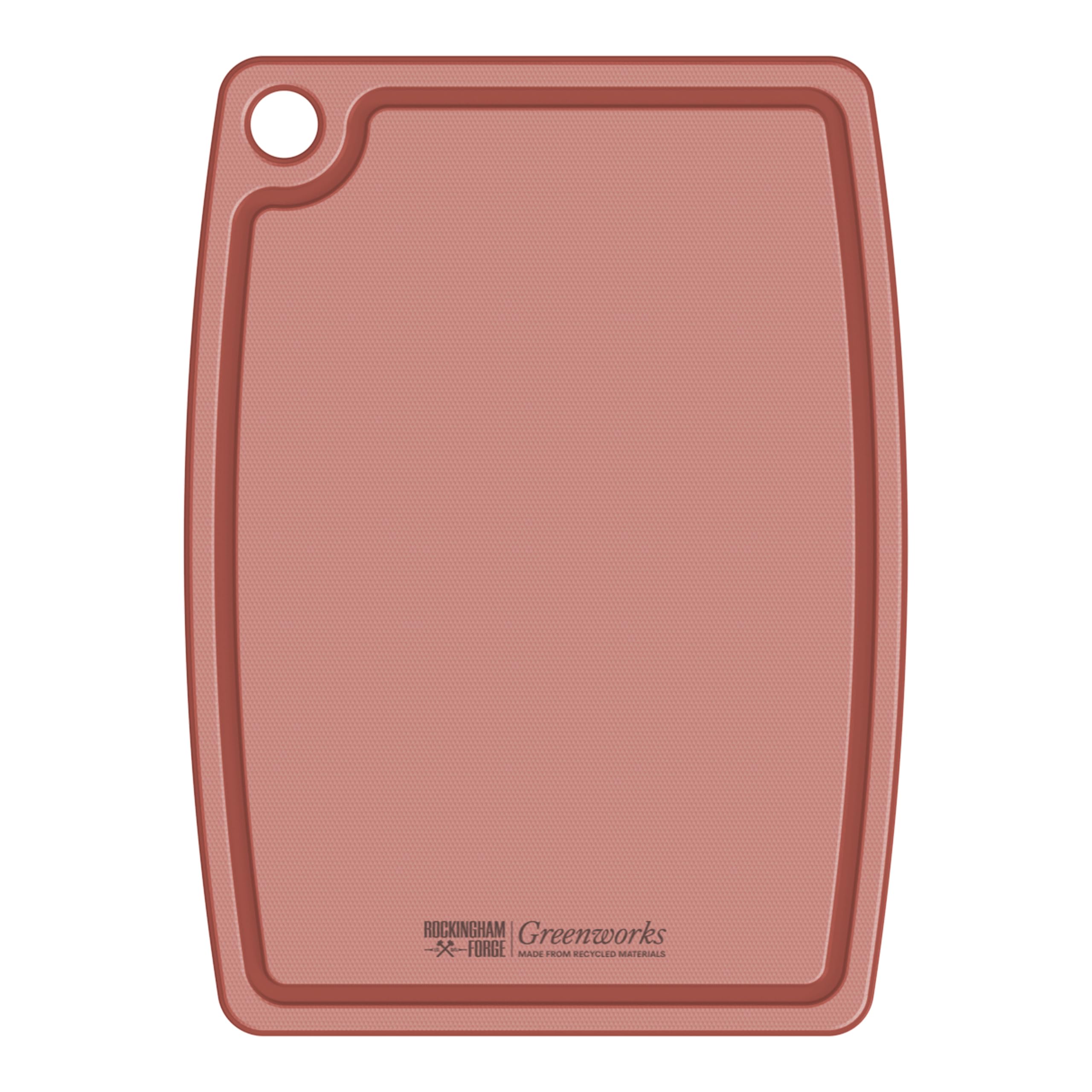 Rockingham Forge Greenworks Chopping Board Recycled Plastic 30x25cm - Red, BPA Free Cutting Board, Dishwasher Safe & Heat Resistant