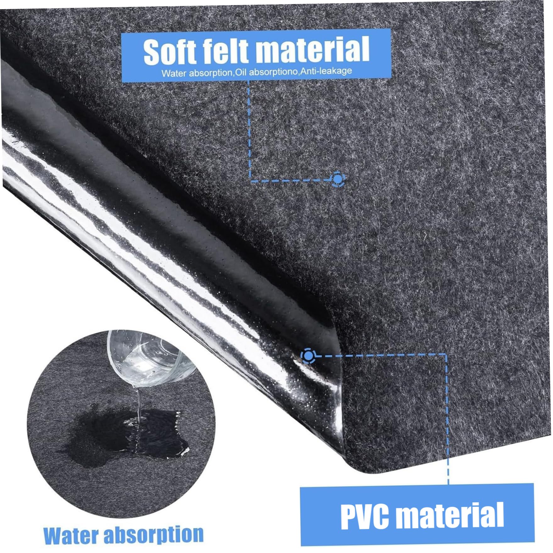 Tapis de Spa, 80 x 80 Pouces, pour Une Utilisation intérieure et extérieure, imperméable et antidérapant, pour spas piscines gonflables (Gris), Tapis de Spa pour Gonflable.