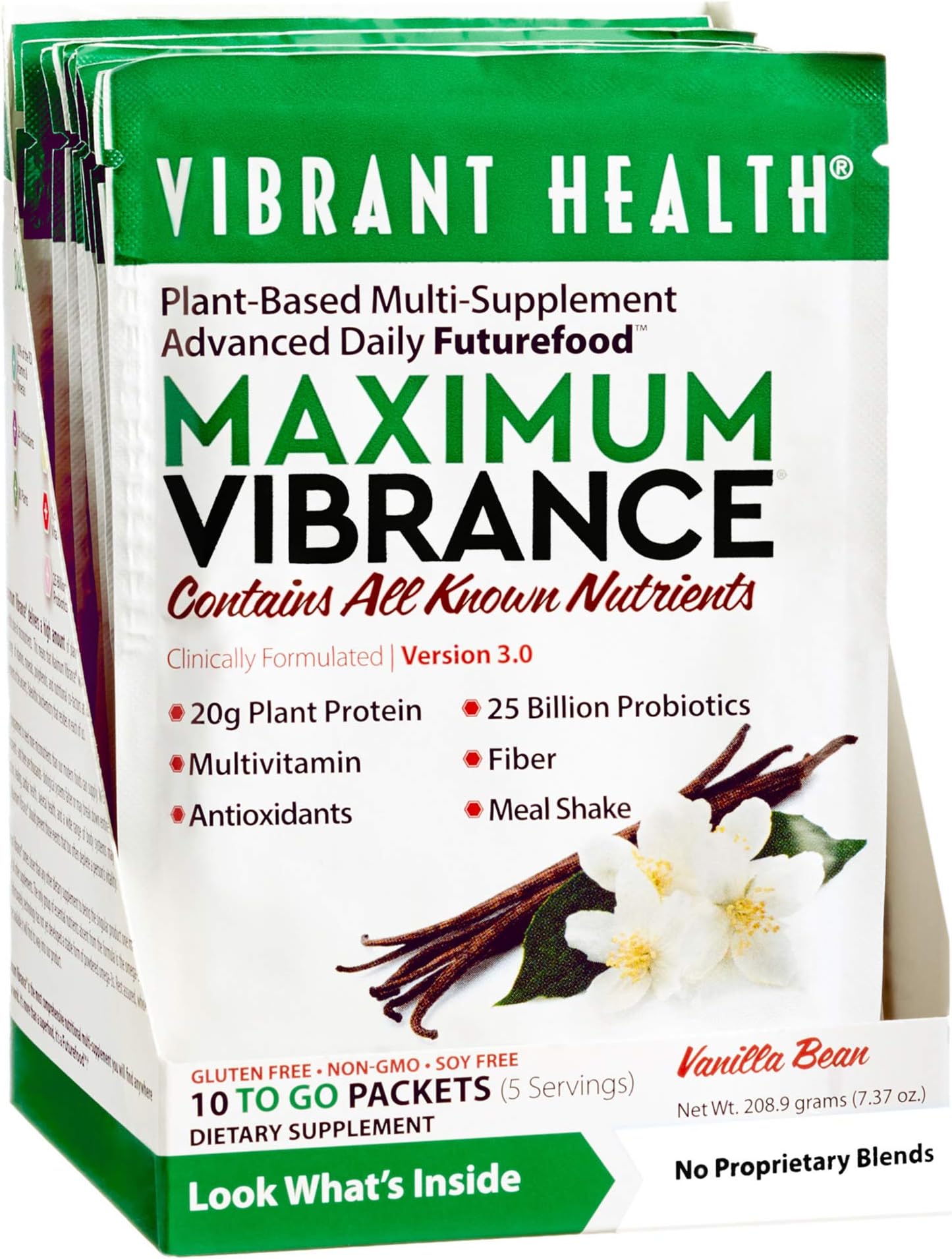Vibrant Health - Maximum Vibrance, All in One Multi-Supplement Advanced Daily Futurefood, 10 Packets (FFP)