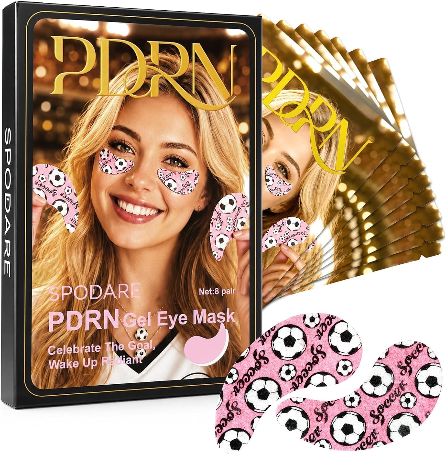 SPODARE PDRN Collagen Eye Masks for Dark Circles and Puffiness, 8 Pairs