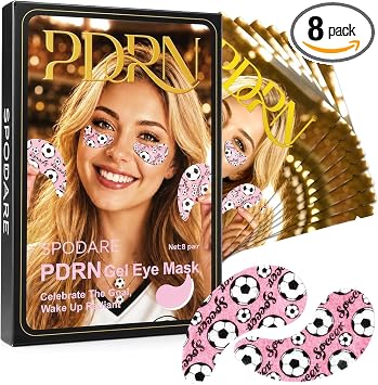 SPODARE PDRN Collagen Eye Masks for Dark Circles and Puffiness, 8 Pairs