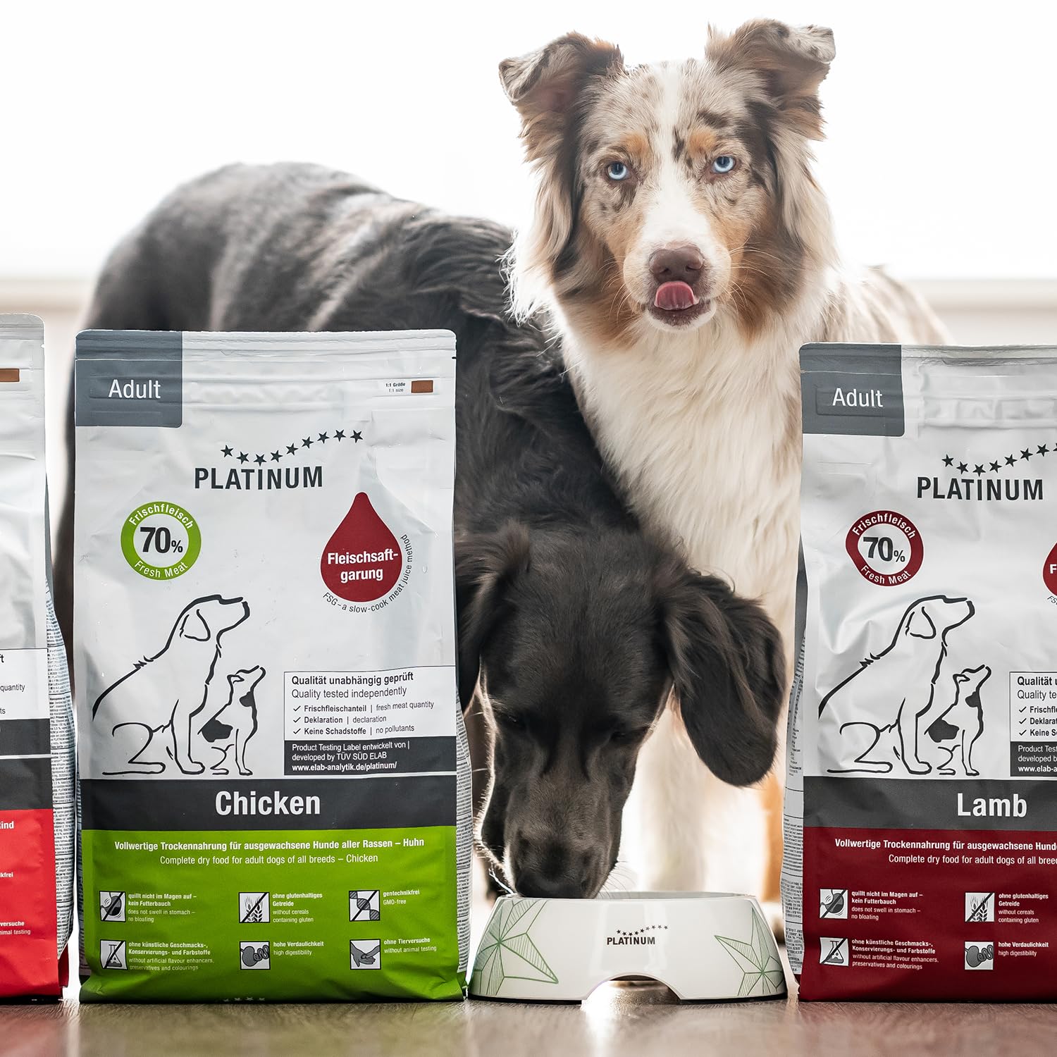 PLATINUM - Hundenahrung Adult Chicken aus Fleischsaftgarung - 5kg Hundefutter trocken nährstoffreich wie Barf - besonders schmackhaftes Hundetrockenfutter für kleine und große Hunde - in DE geprüft