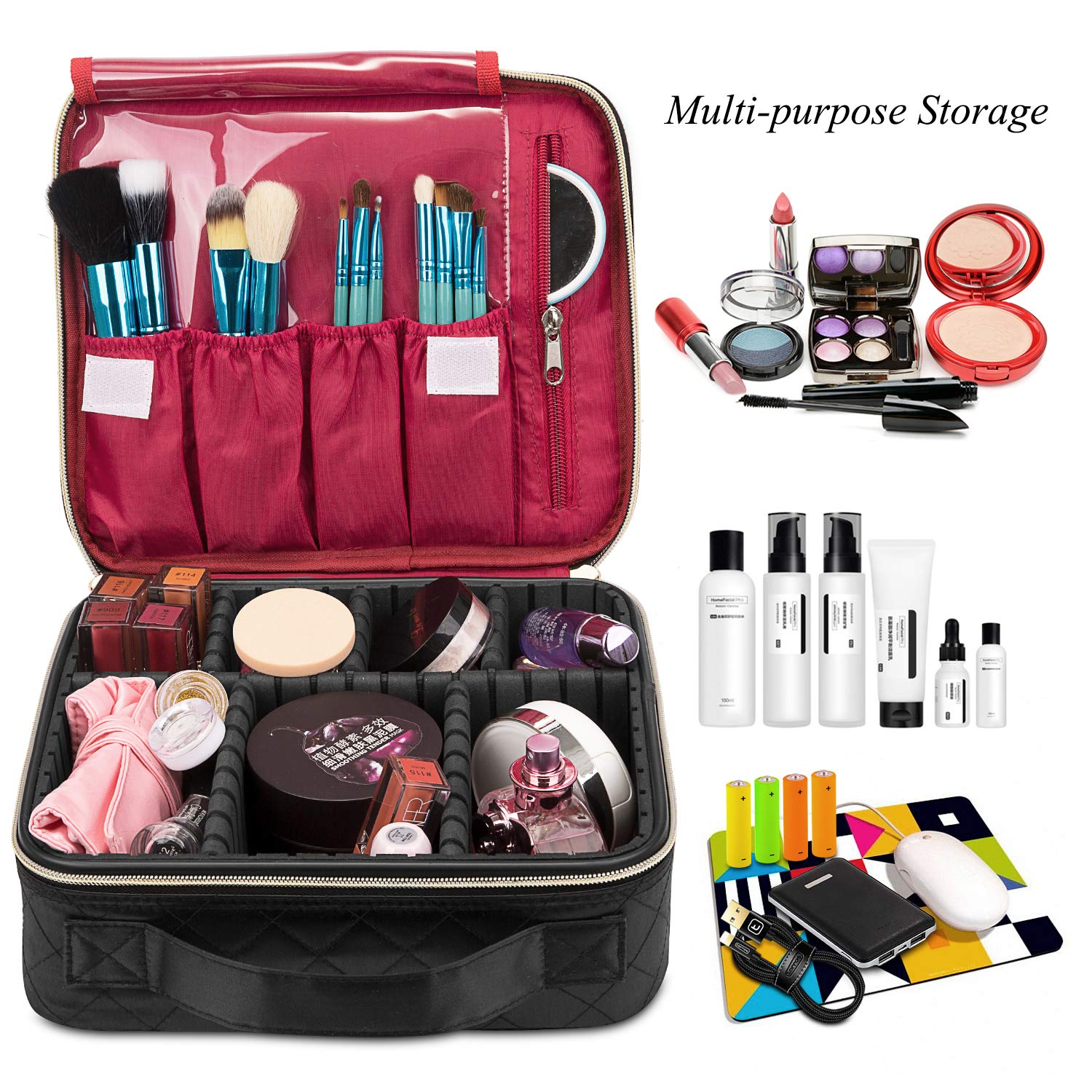 Niceebag Travel Makeup Bag Cosmetic Bag For Women Girls