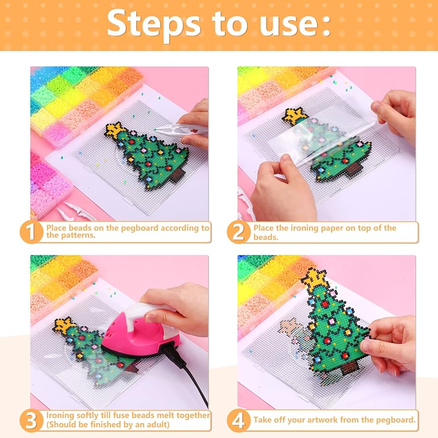 Amazon.com: LIHAO 2.6mm Mini Fuse Beads Kit for Crafts