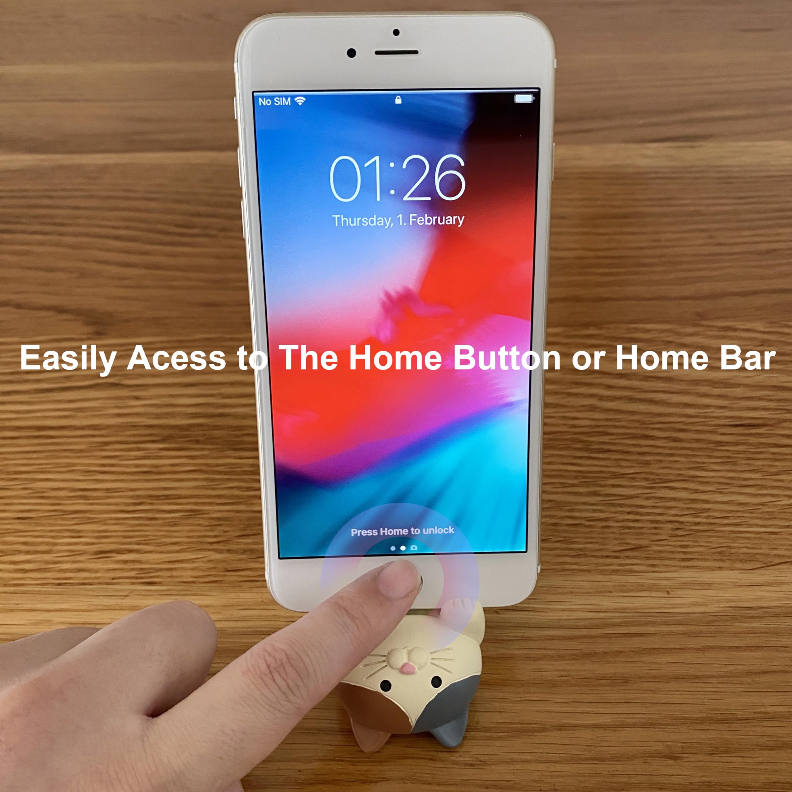 2 Portacellulari Da Tavolo A Forma Di Gatto - Supporto Carino Per Smartphone - Decorazione Per Casa E Ufficio - Foto 8