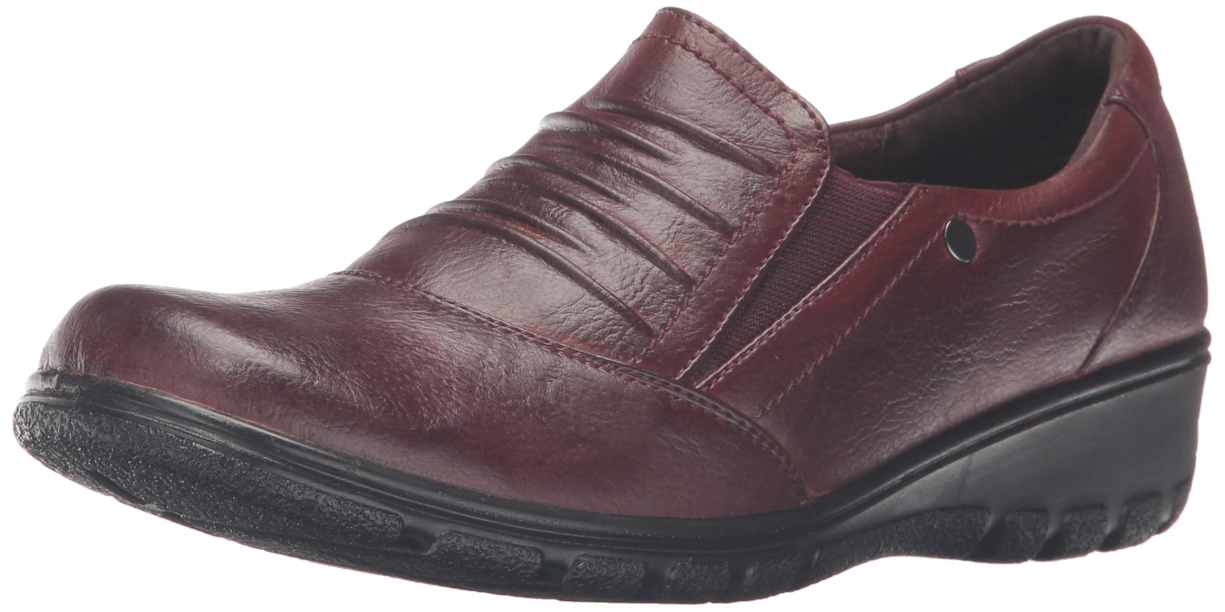 Easy Street Women's Proctor Flat, Burgundy/Gore, 7 Wide