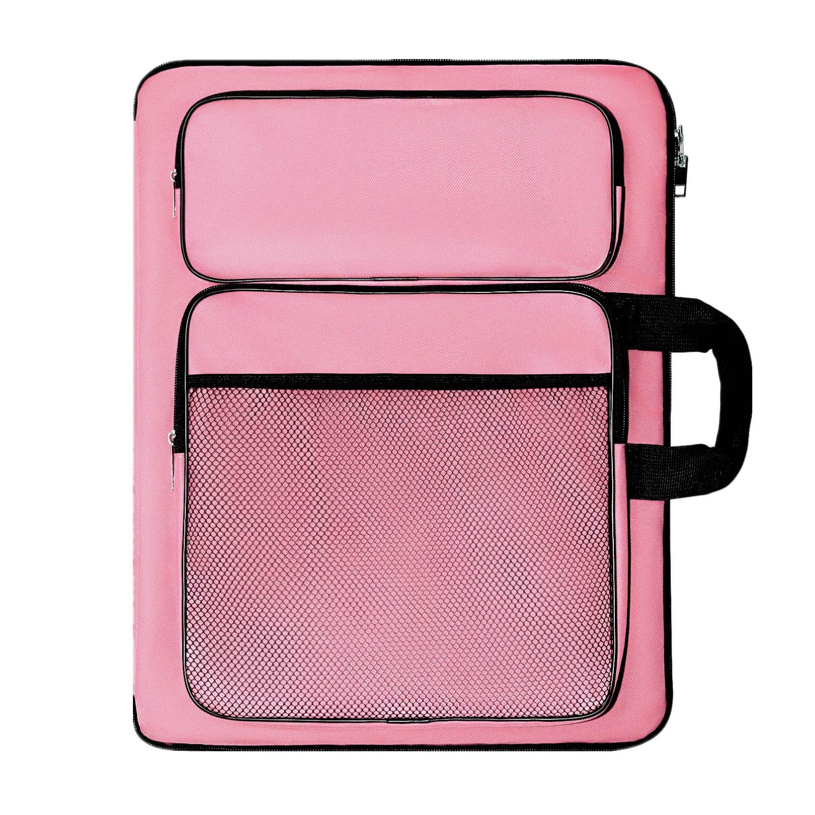TreochtFUN Art Portfolio kids, Drawing Supply Bag 15x18 In For Children Lesson,Artwork Case Storage Sketchbook,Drawing Pencil,Artist Set. (Pink)
