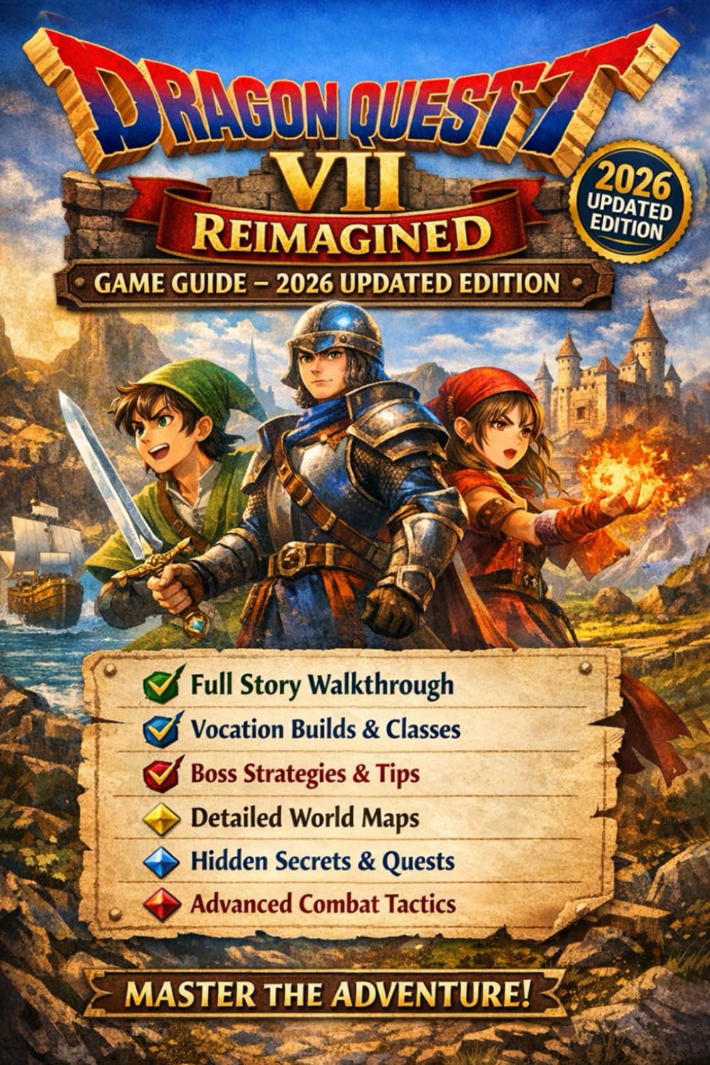 Dragon Quest VII Reimagined: Game Guide – 2026 Updated Edition Complete Walkthrough, Vocations, Boss Strategies, Maps, Secrets & Advanced Tips