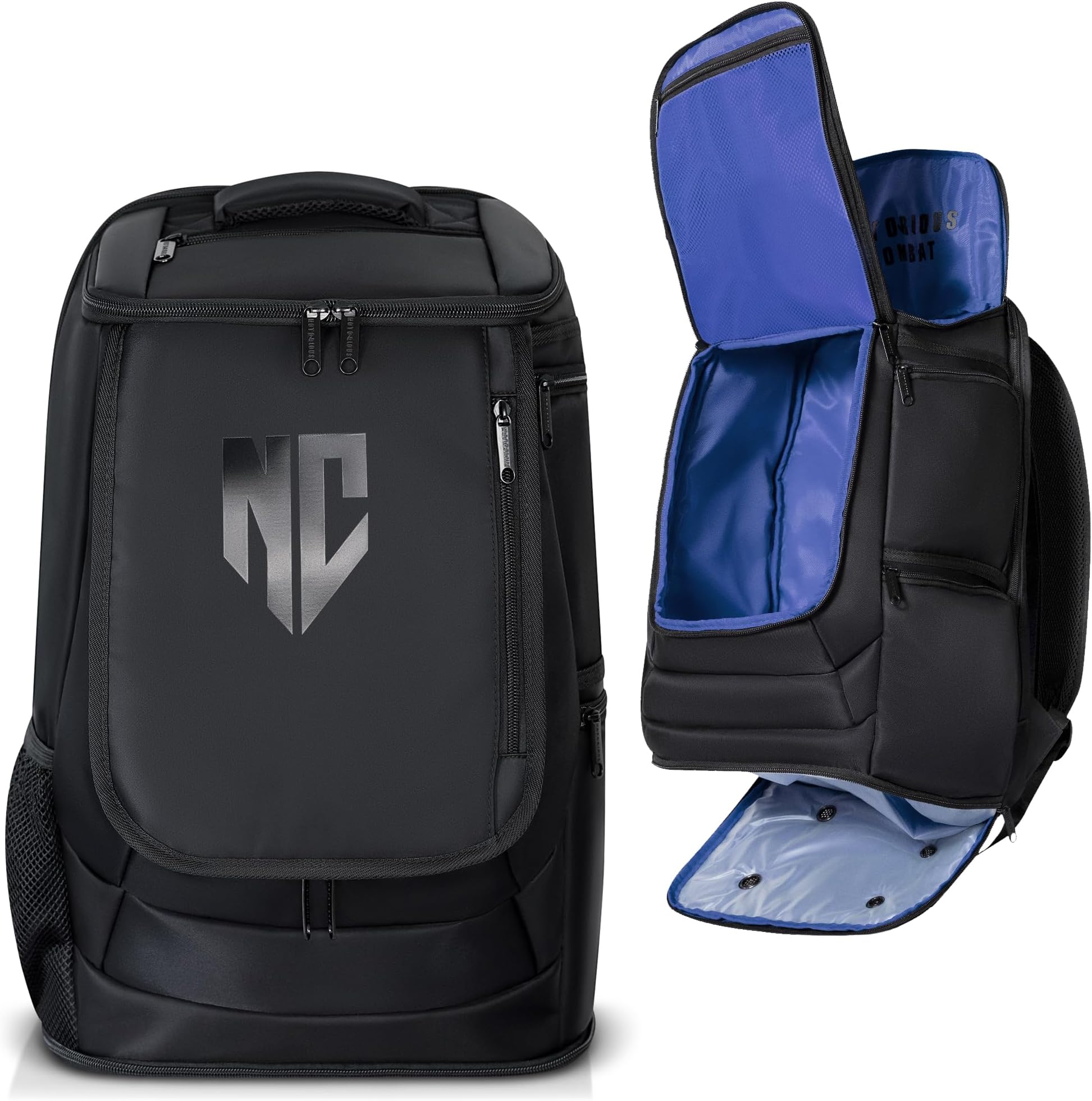 Notorious Combat BJJ Jiu Jitsu Backpack - Wet Compartment for Gi, Rashguard, or Shoes - Martial Arts Gear, Boxing, and MMA