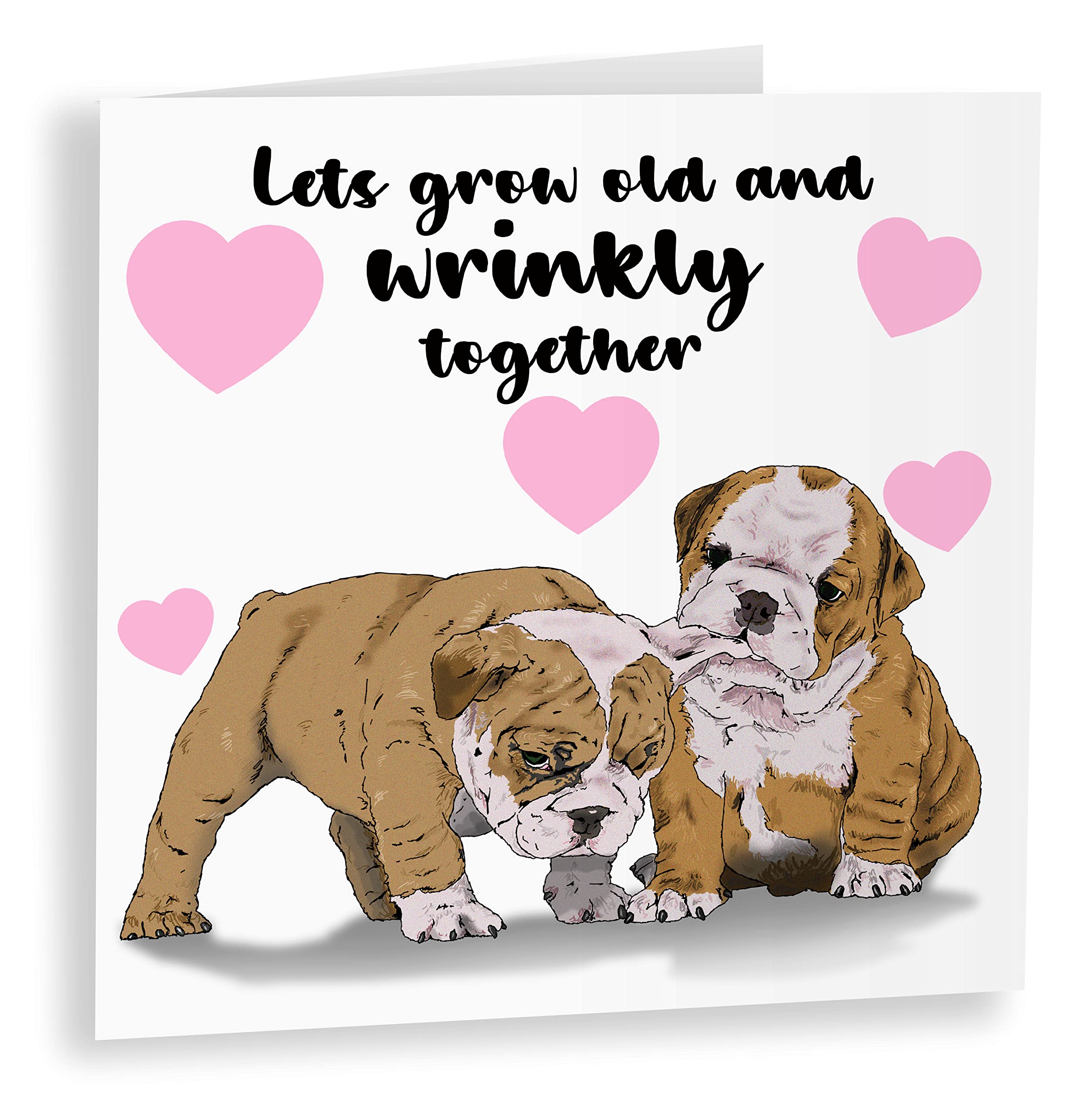 NotNiceThings Valentinstagskarte – Lustig Für Hundebesitzer, „Old And Wrinkly“, Für Sie & Ihn, Innen Unbeschriftet