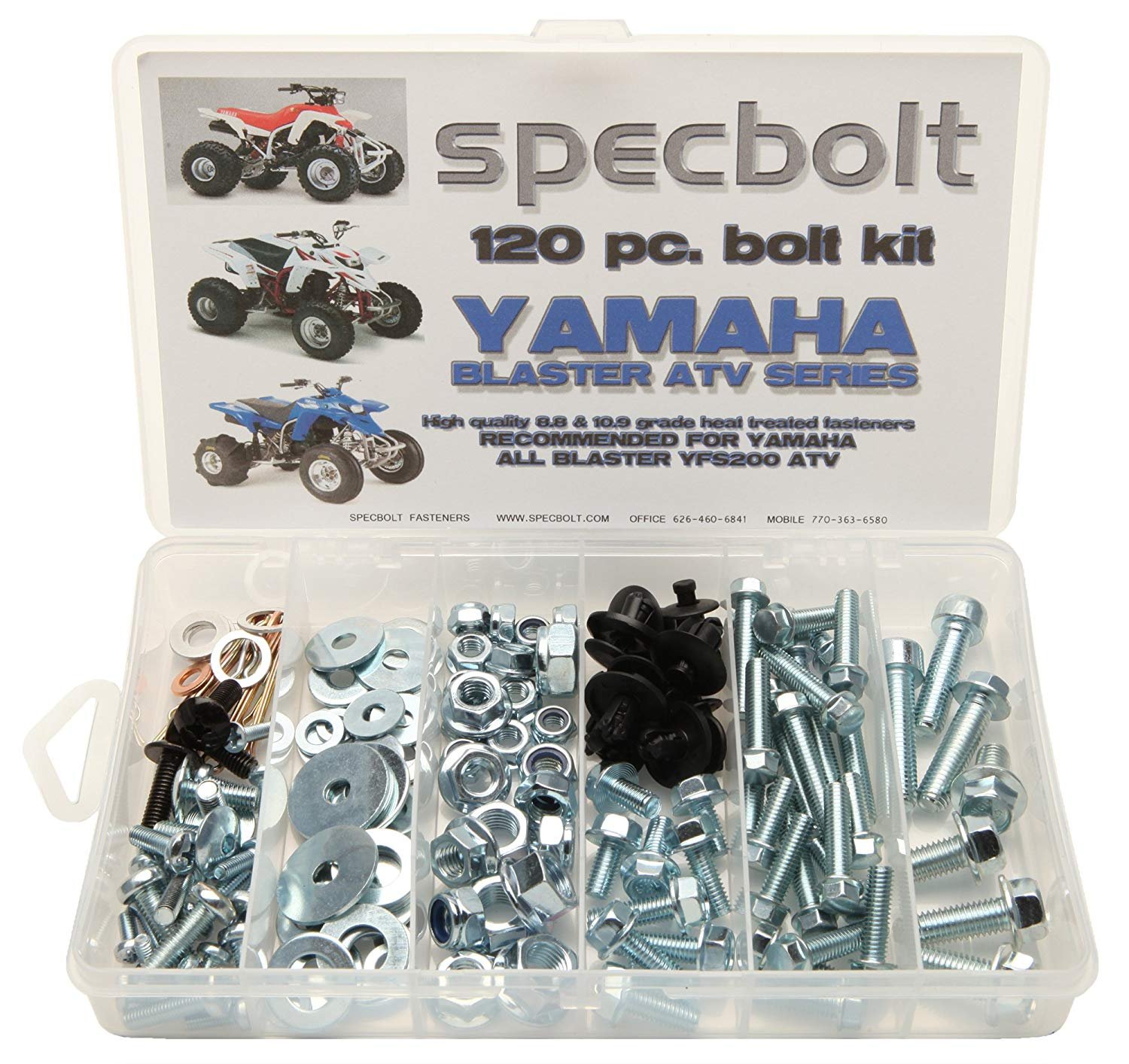 Brand Bolt Kit: fits Blaster YFS200 Model Series ATV 1988-present (120 pc)