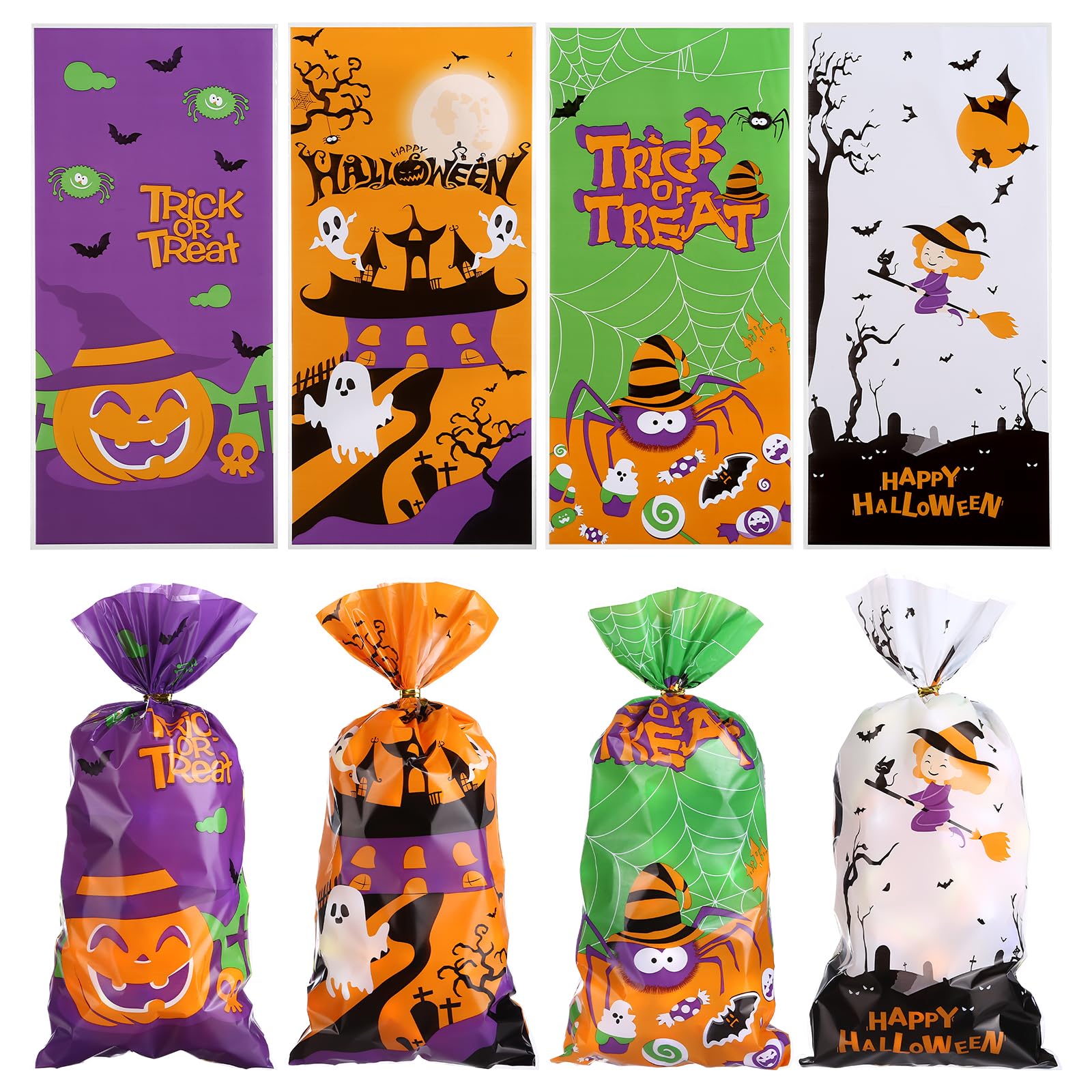 Amazon | LEMESO ハロウィン お菓子袋 50枚 ラッピング 袋