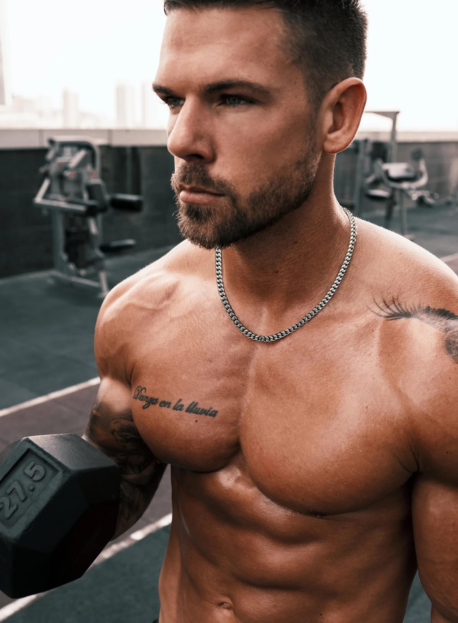 Silver Chain for Men Stainless Steel Men's Necklaces Chain Cool Diamond Cut Cuban Link Chain for Men Hip-Hop Jewelry 4mm/6mm 17/18/20/22/24/26 Inches