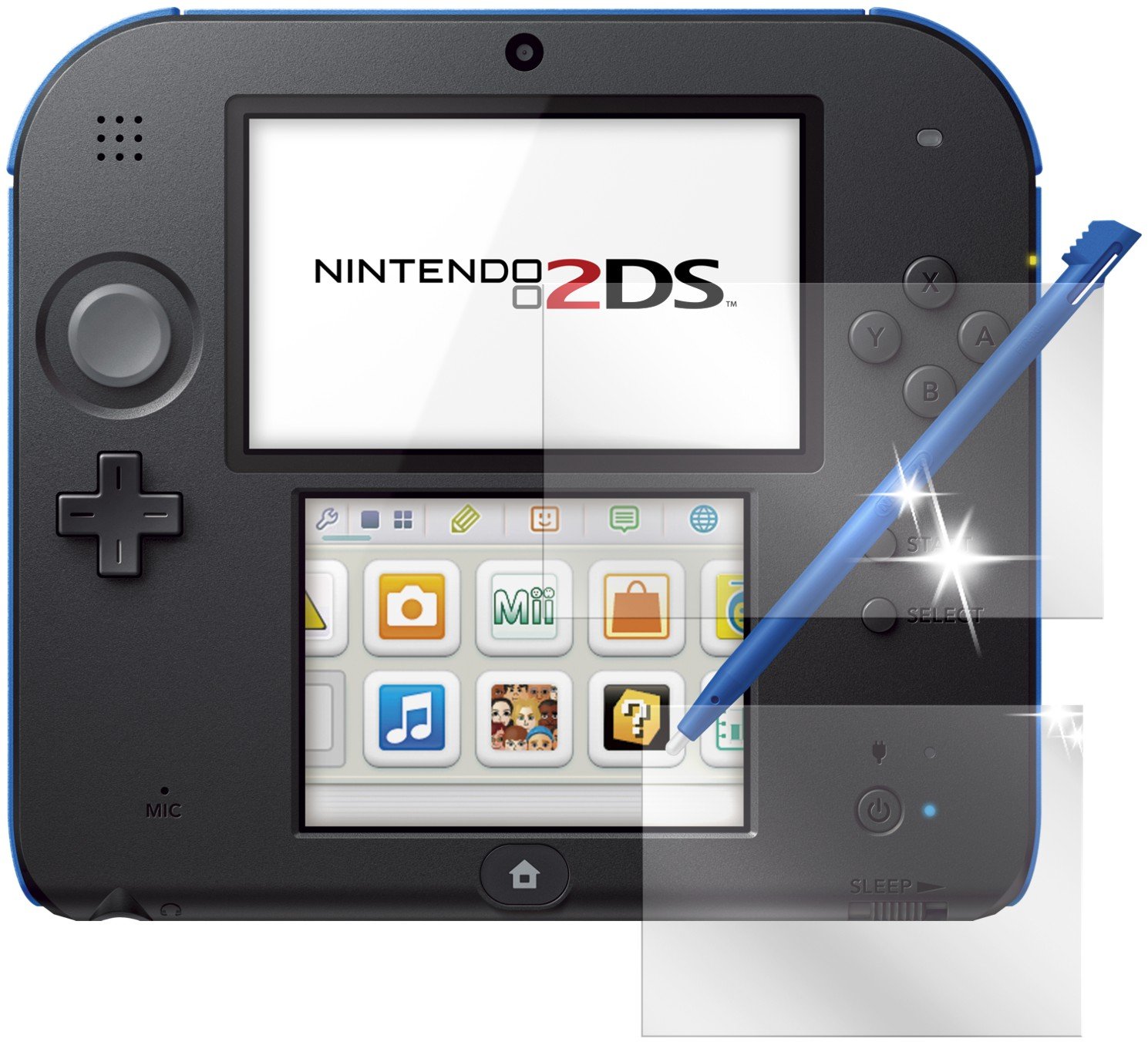 dipos I 4X folia ochronna przezroczysta kompatybilna z Nintendo 2DS folia ochronna na wyświetlacz (2 x przód i 2 x tył)